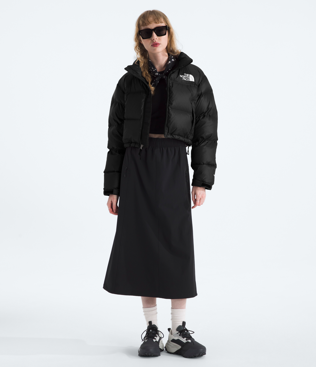 Chaqueta De Pluma 1996 Retro Nuptse Short Mujer Negro-2