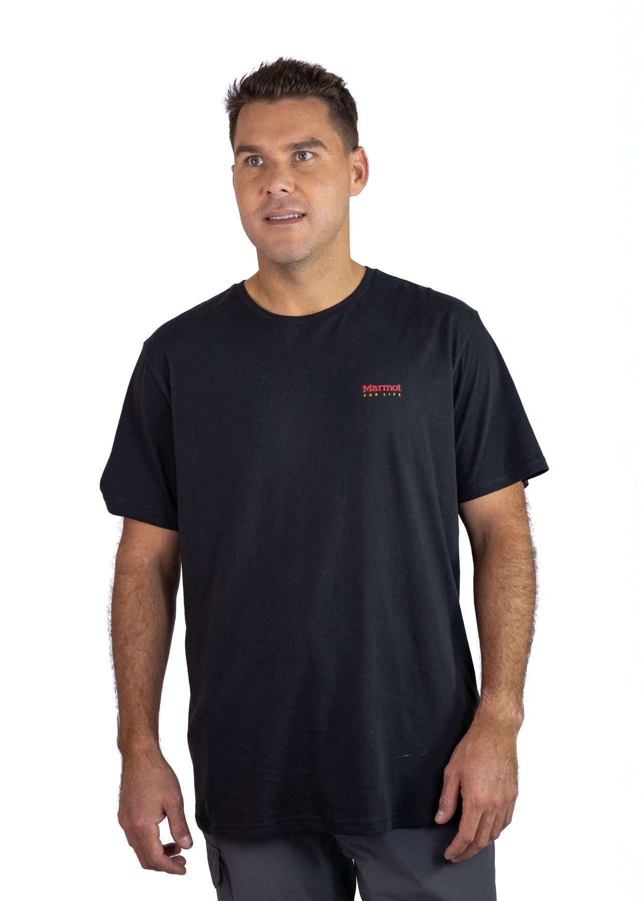 Polera Marmot Hombre For Life Chest Logo Tee Negro-0