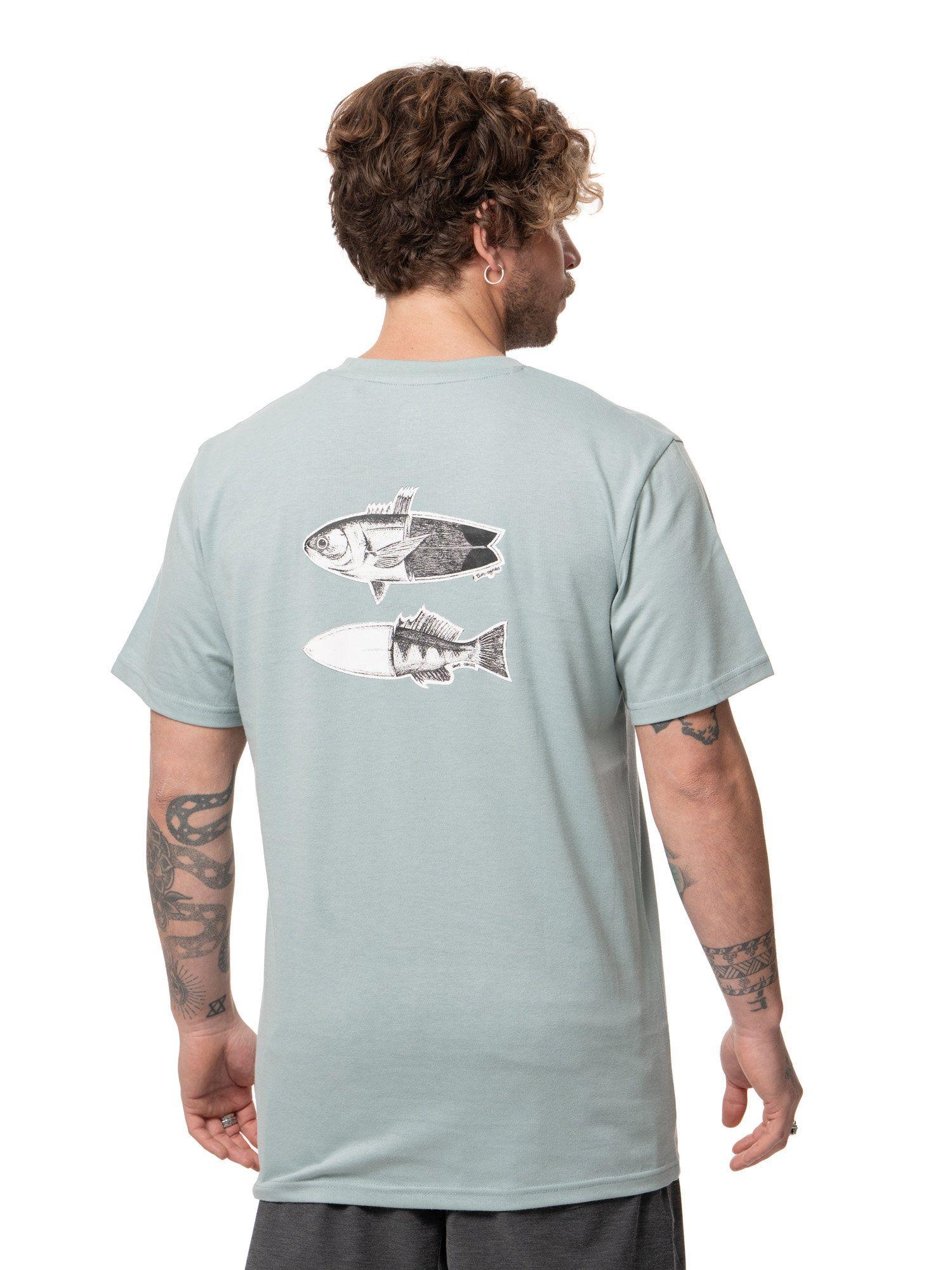 Polera Stoked Hombre Hawai Celeste-2