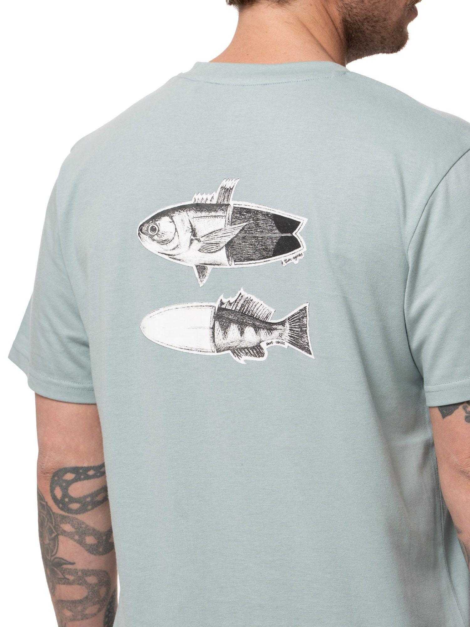 Polera Stoked Hombre Hawai Celeste-4