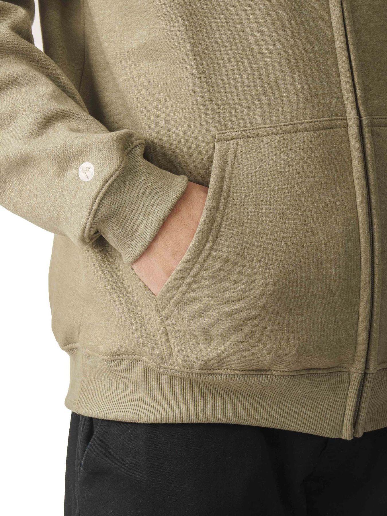 Polerón Marmot Hombre Chest Logo Fullzip Café-5