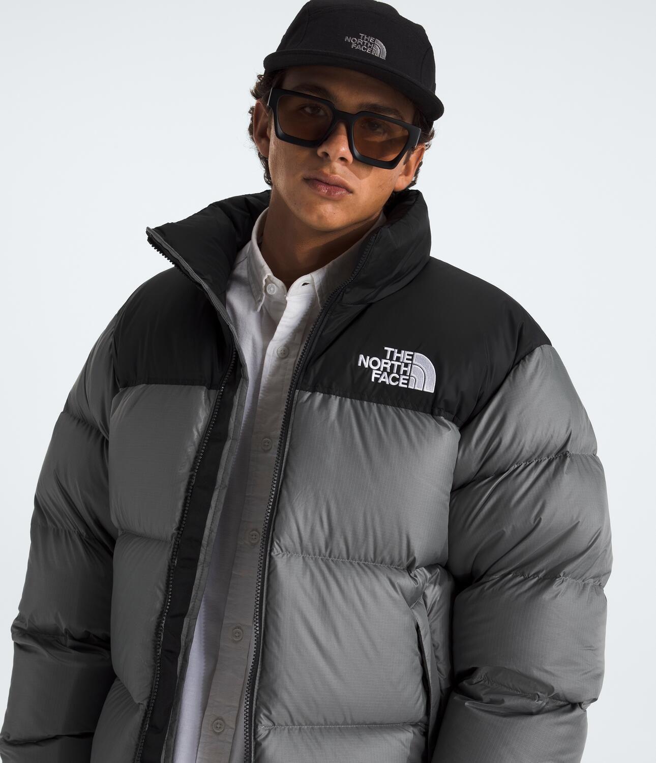 Chaqueta De Pluma 1996 Retro Nuptse Hombre Gris-2