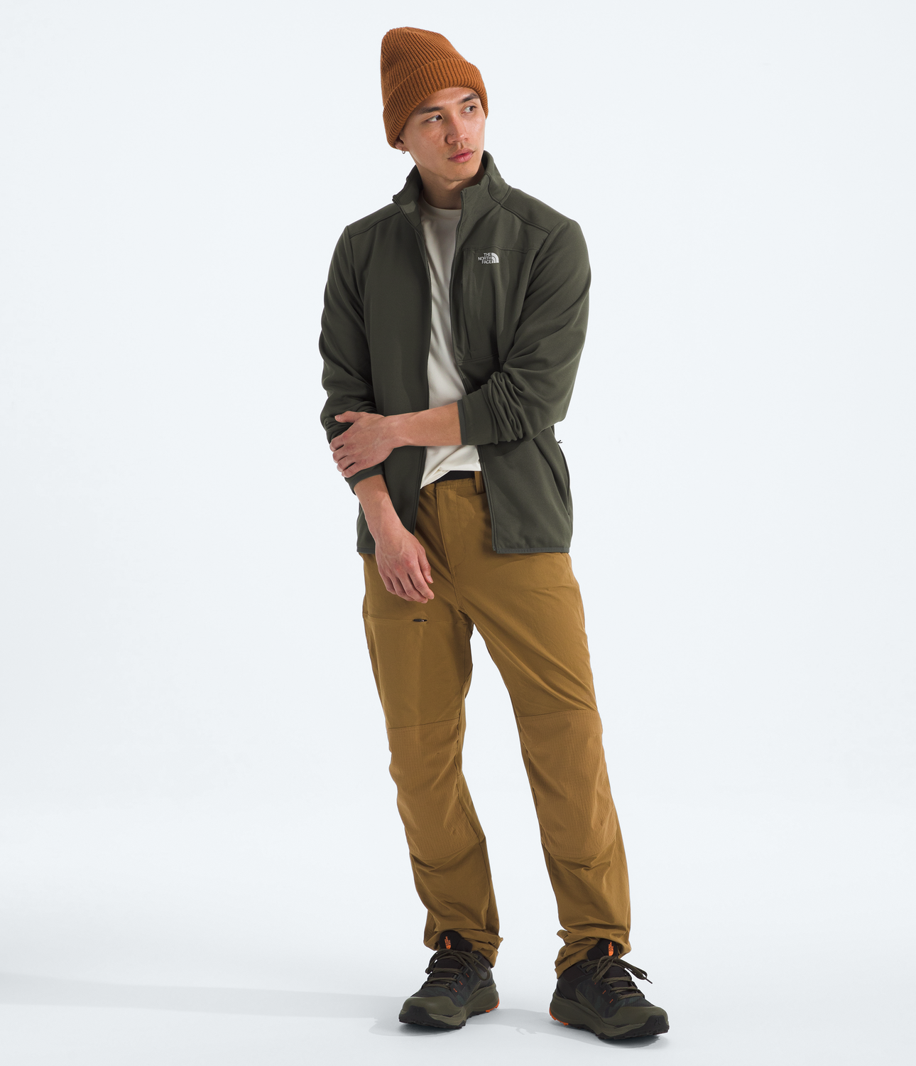 Polar Tnf Performance Fleece Full Zip Jacket Hombre Verde Oscuro-2