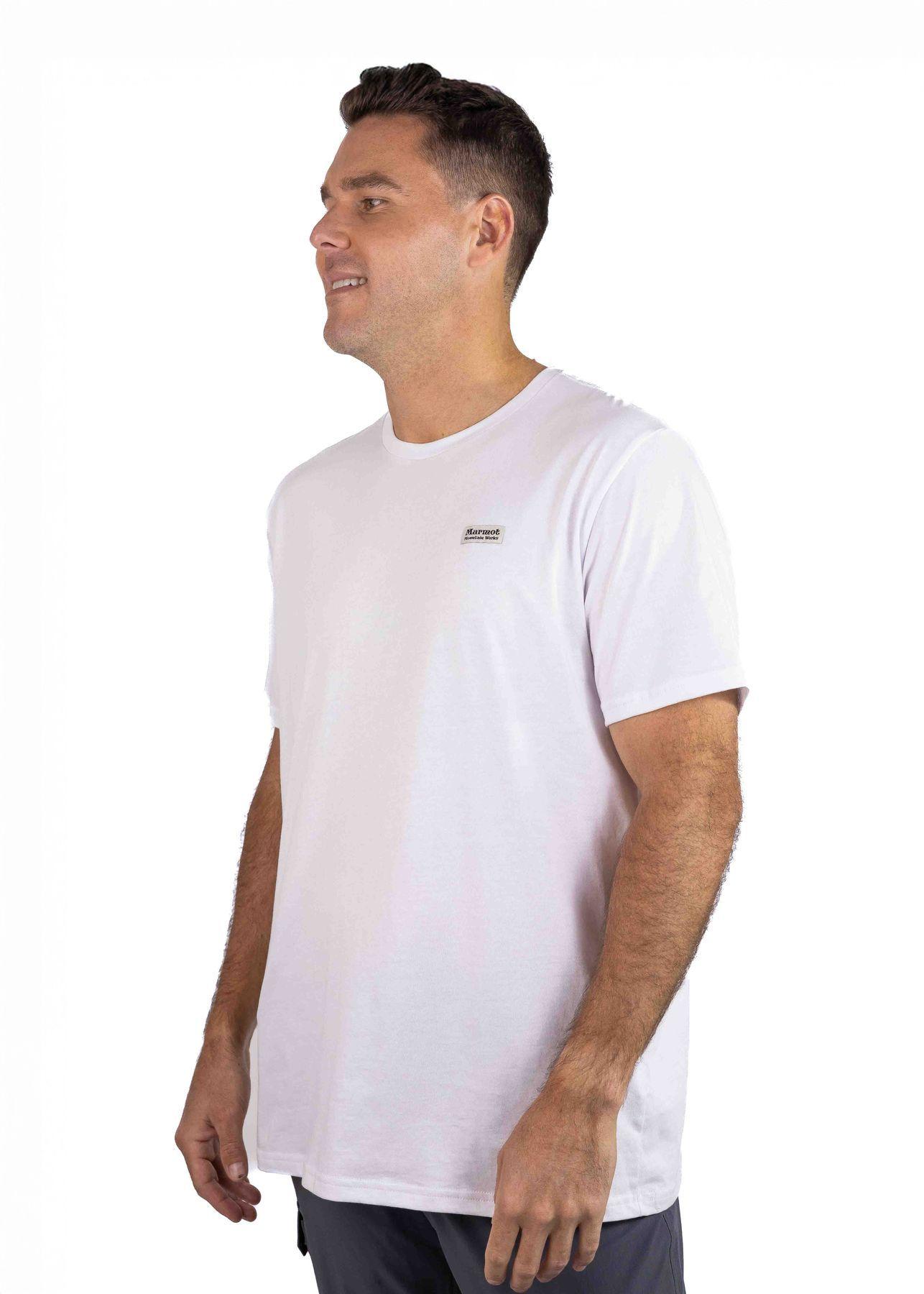 Polera Marmot Hombre Chest Vintage Label Tee Blanco-1