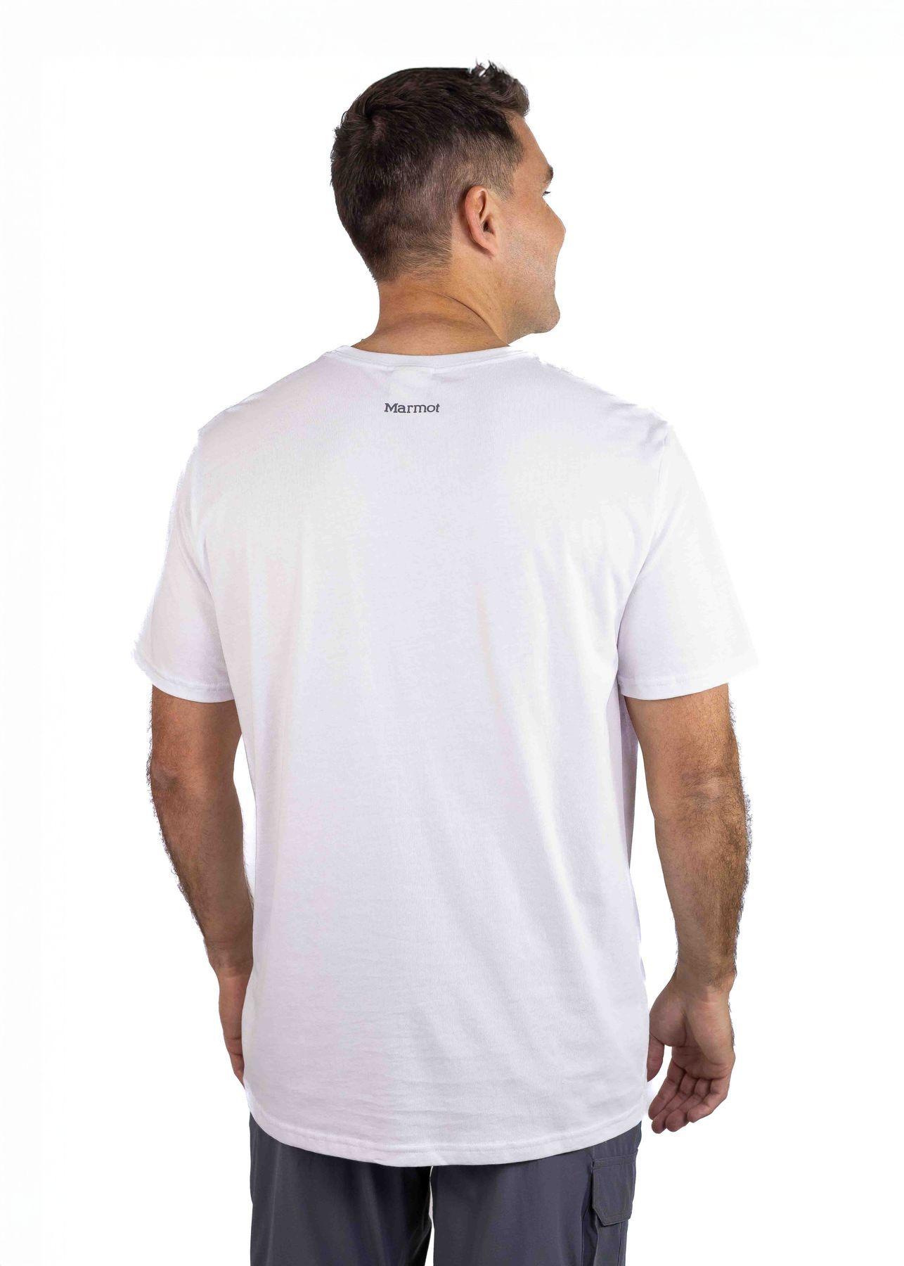 Polera Marmot Hombre Chest Vintage Label Tee Blanco-2