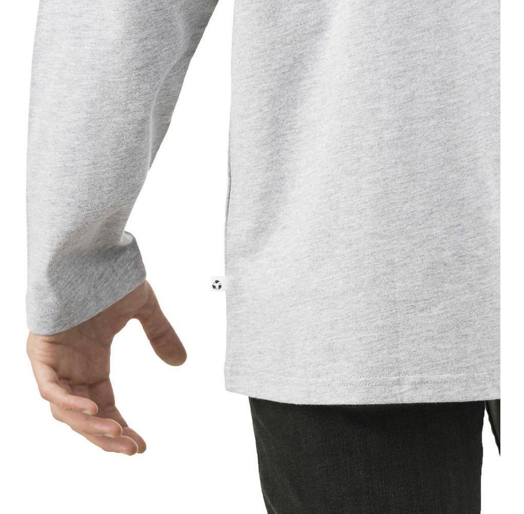 Polera Kivül Hombre Logo Manga Larga Reciclada Gris-4