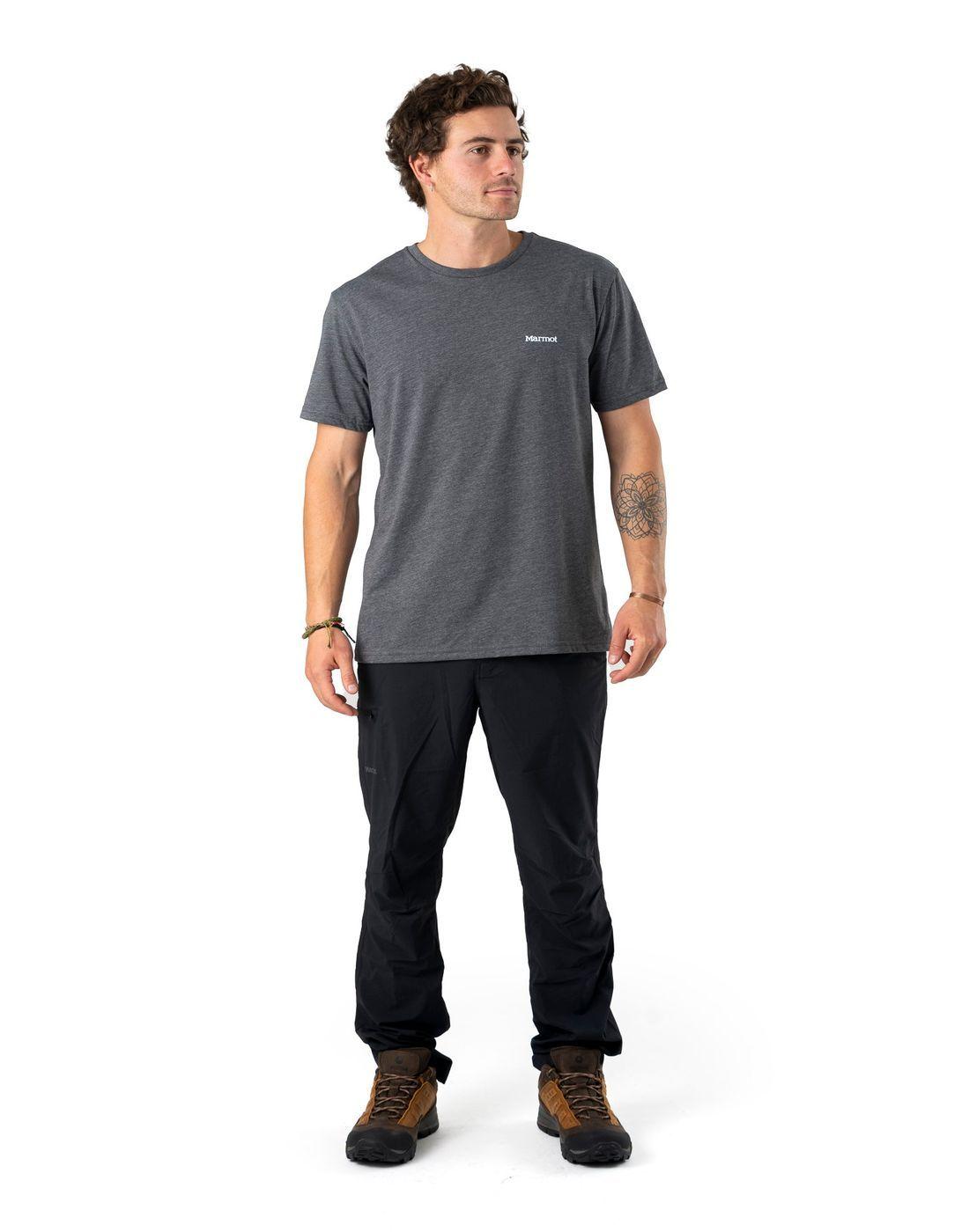 Polera Marmot Hombre Chest Logo Tee Gris-2