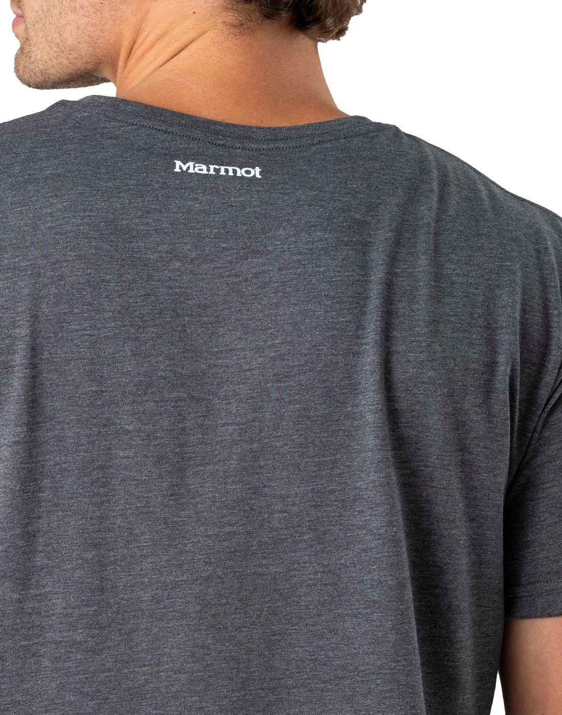 Polera Marmot Hombre Chest Logo Tee Gris-4