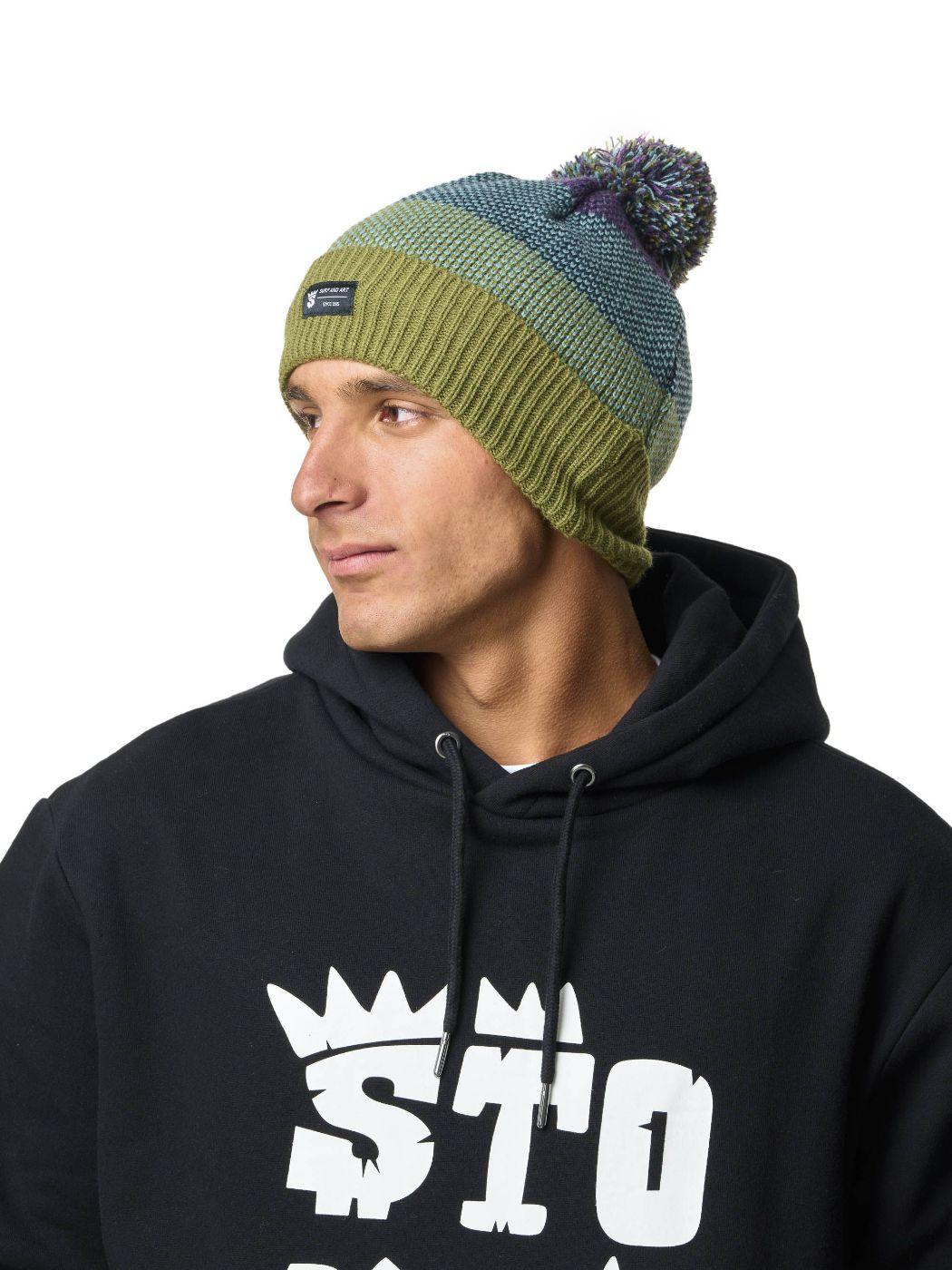 Gorro Stoked Unisex Beanie Pom Azul-5