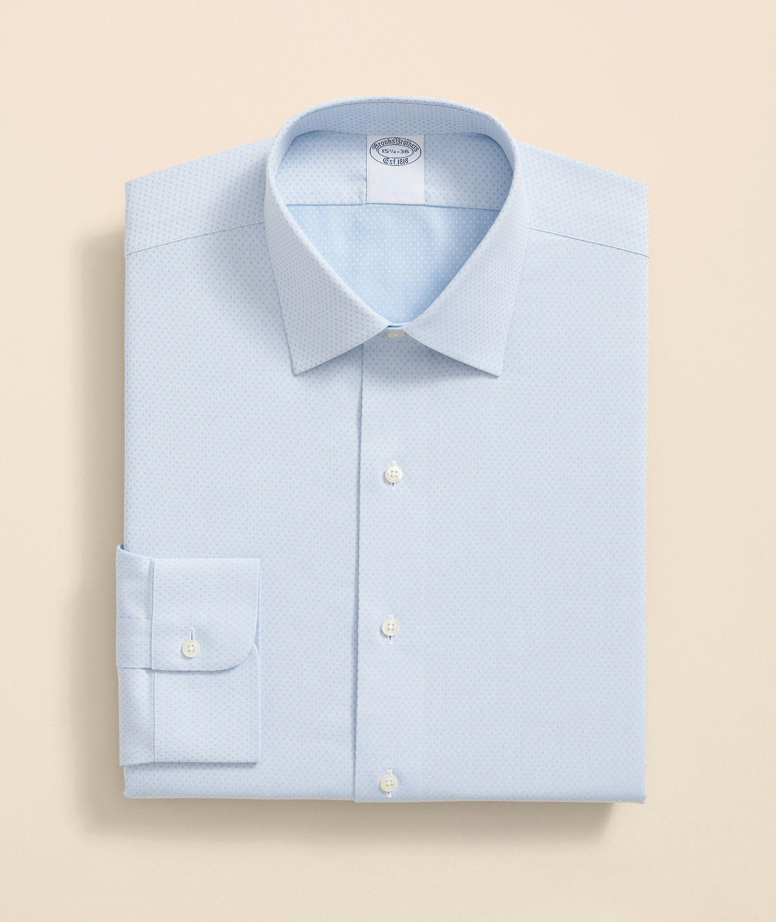 Camisa Brooks Brothers Hombre Ni Supima Dobby Ainsley Slim Celeste-2