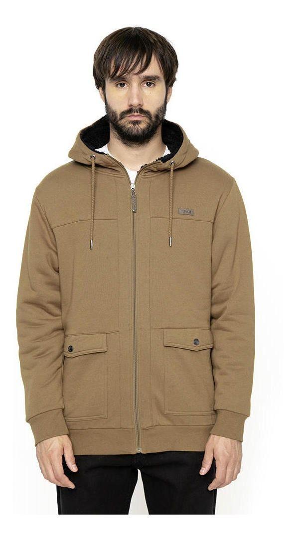 Polerón Kivül Hombre Keto Sherpa Hoodie Café-0