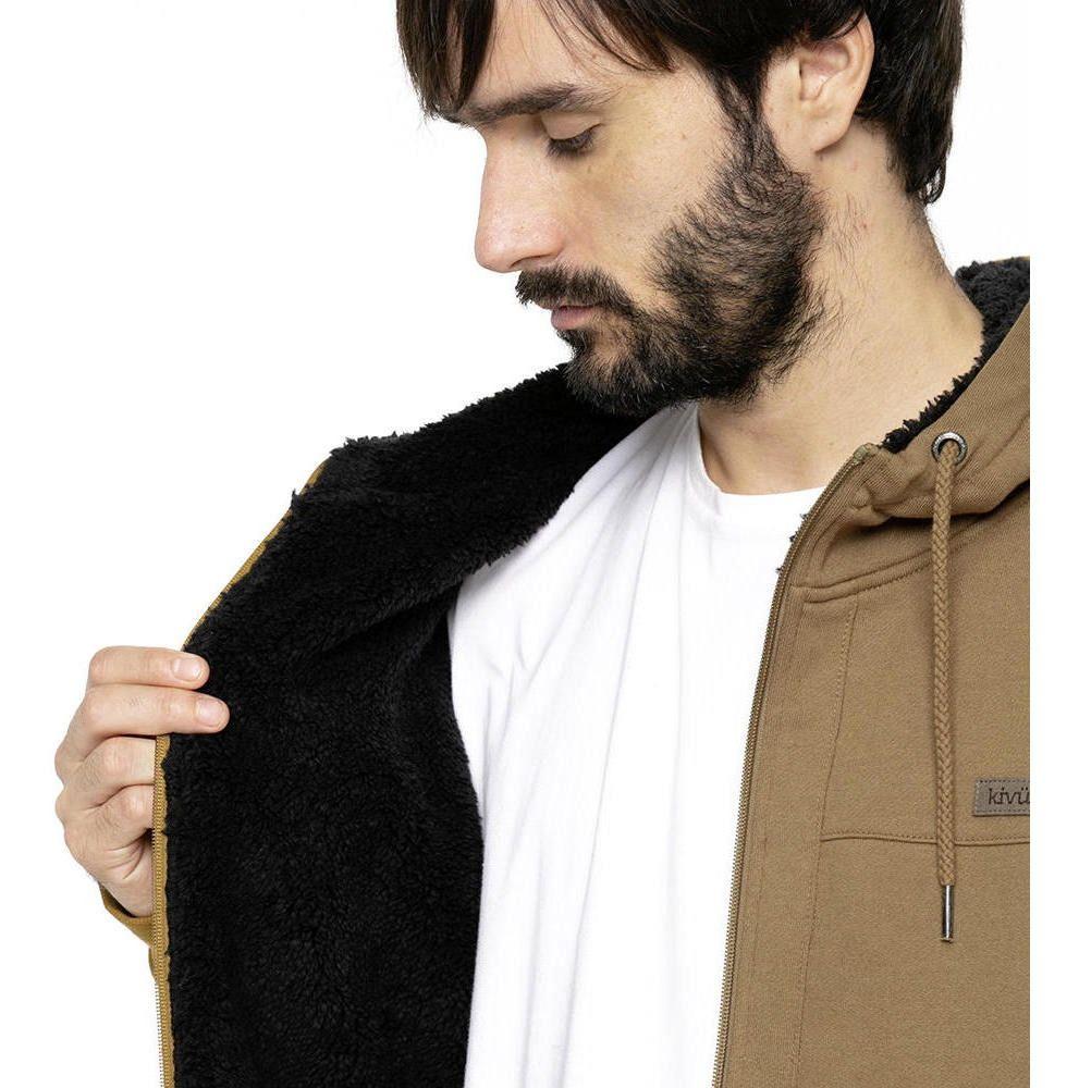 Polerón Kivül Hombre Keto Sherpa Hoodie Café-2