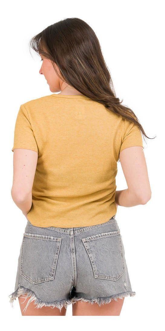 Polera Kivül Mujer Preti Reciclada Amarillo-2