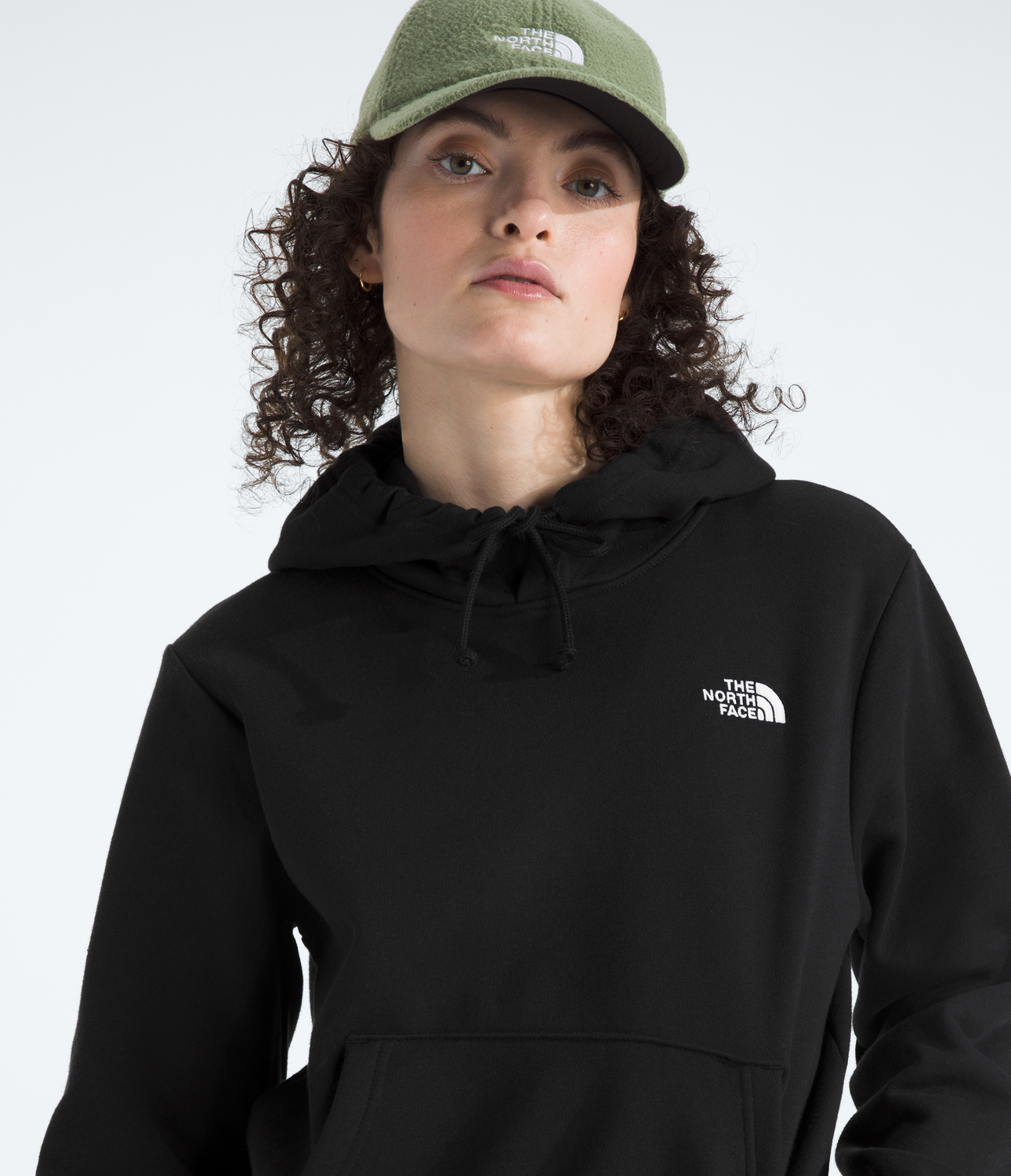 Poleron Evo Emb Hoodie Mujer Negro-2
