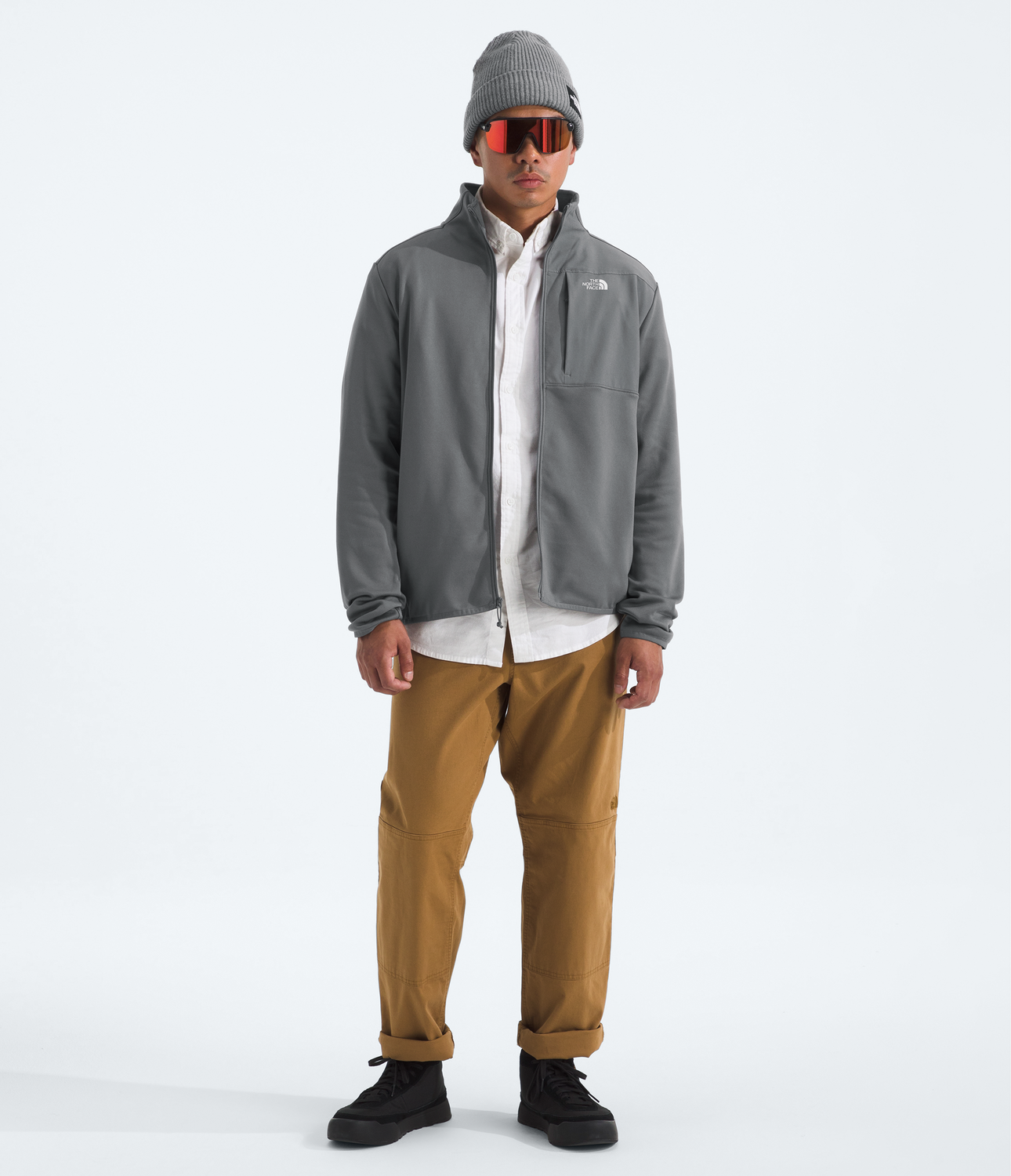 Polar Tnf Performance Fleece Full Zip Jacket Hombre Gris-2