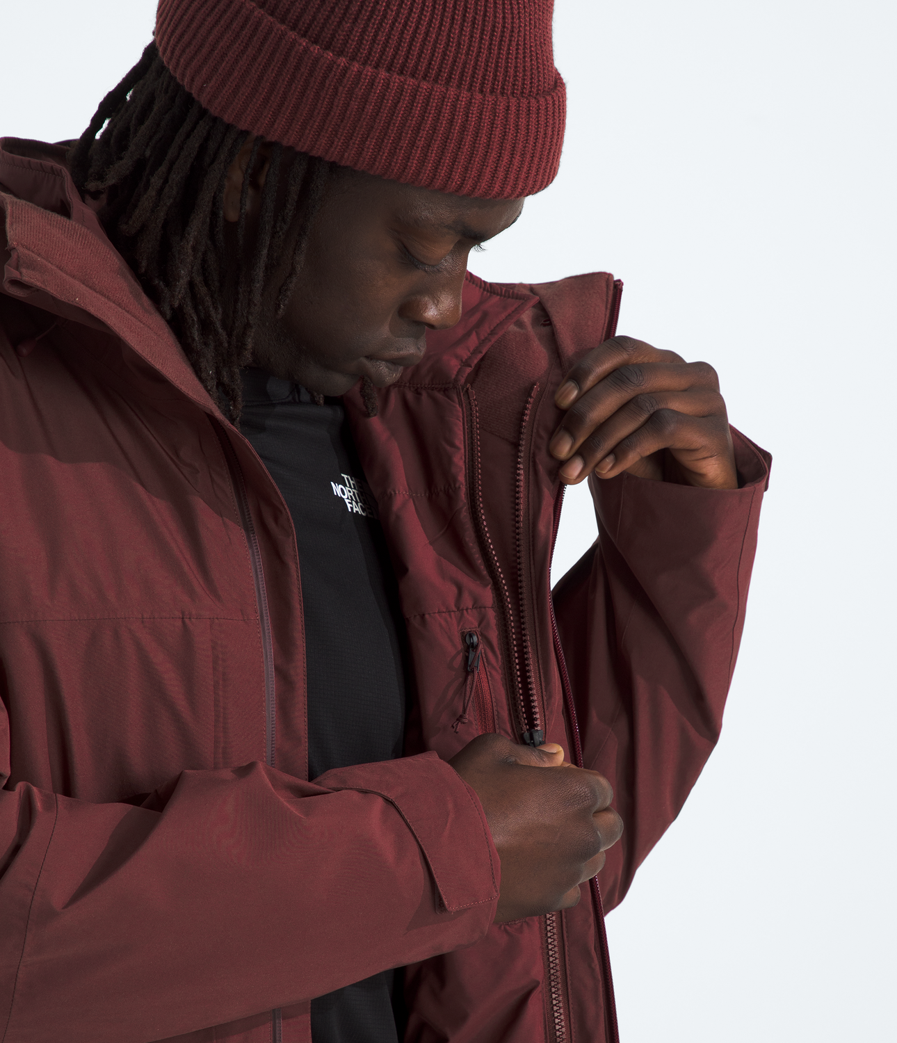 Chaqueta Thermoball Snow Triclimate Jacket Hombre Burdeo-9