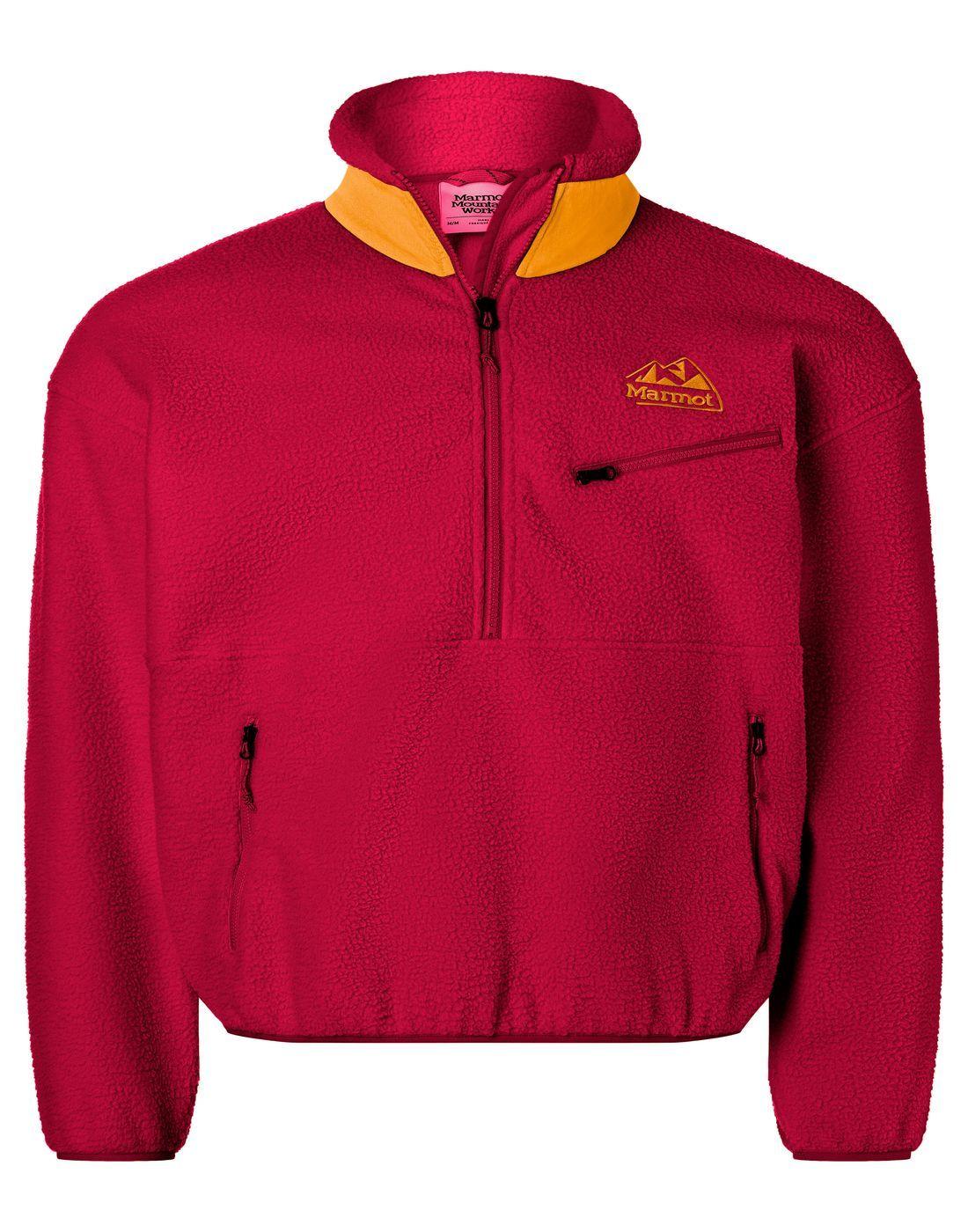 Polar Marmot Hombre 94 E.C.O. Recycled Fleece Rojo-4