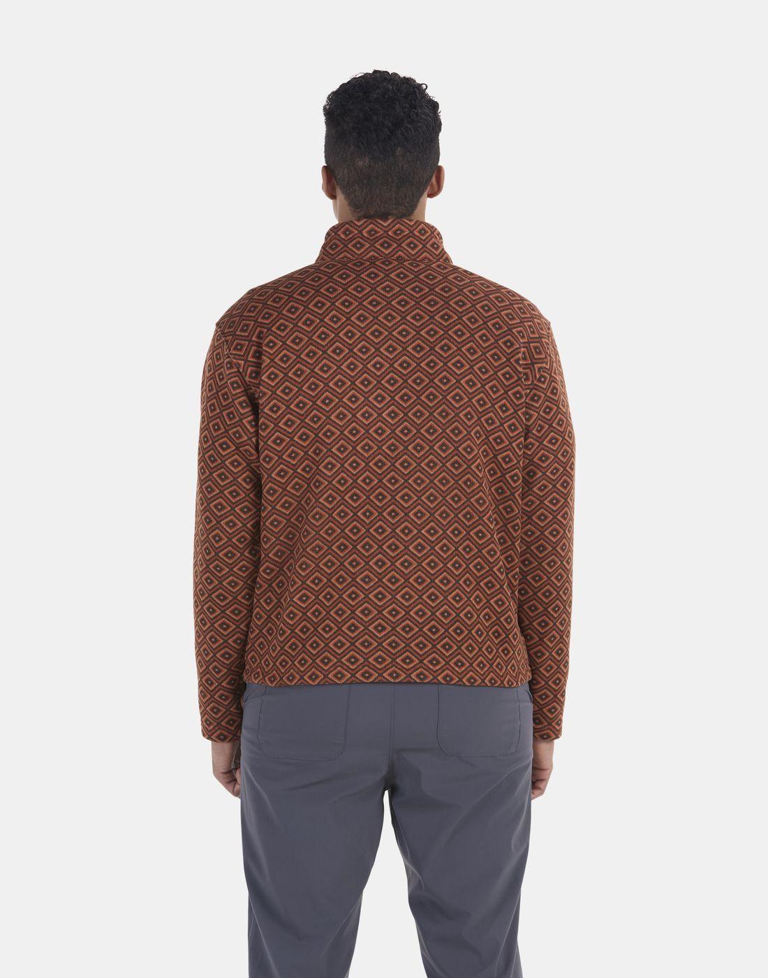 Polar Marmot Hombre Heavyweight Drop Line Printed Half Zip Rojo-1