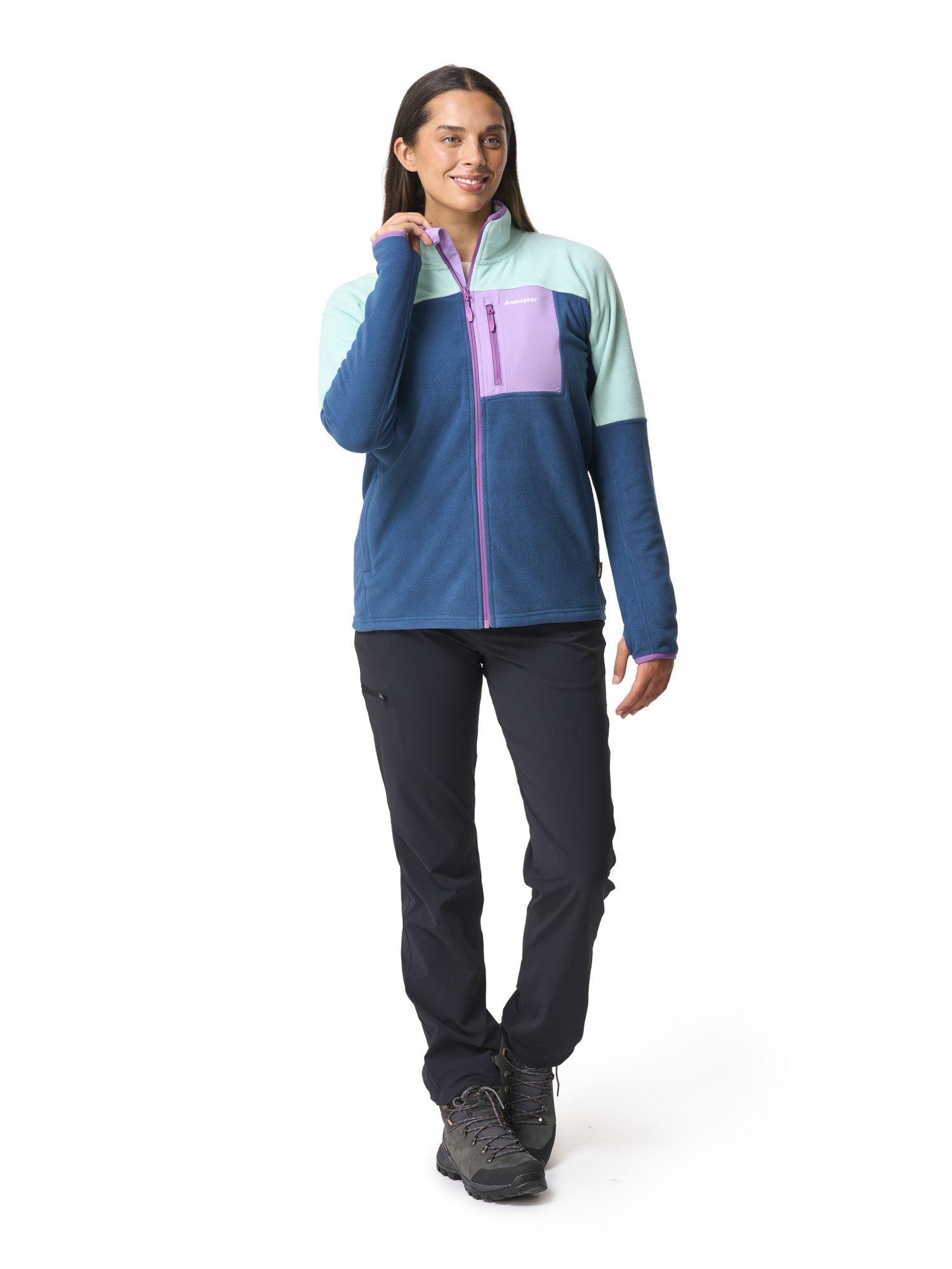 Polar Andesgear Mujer New Maihue Fullzip - Azul-2