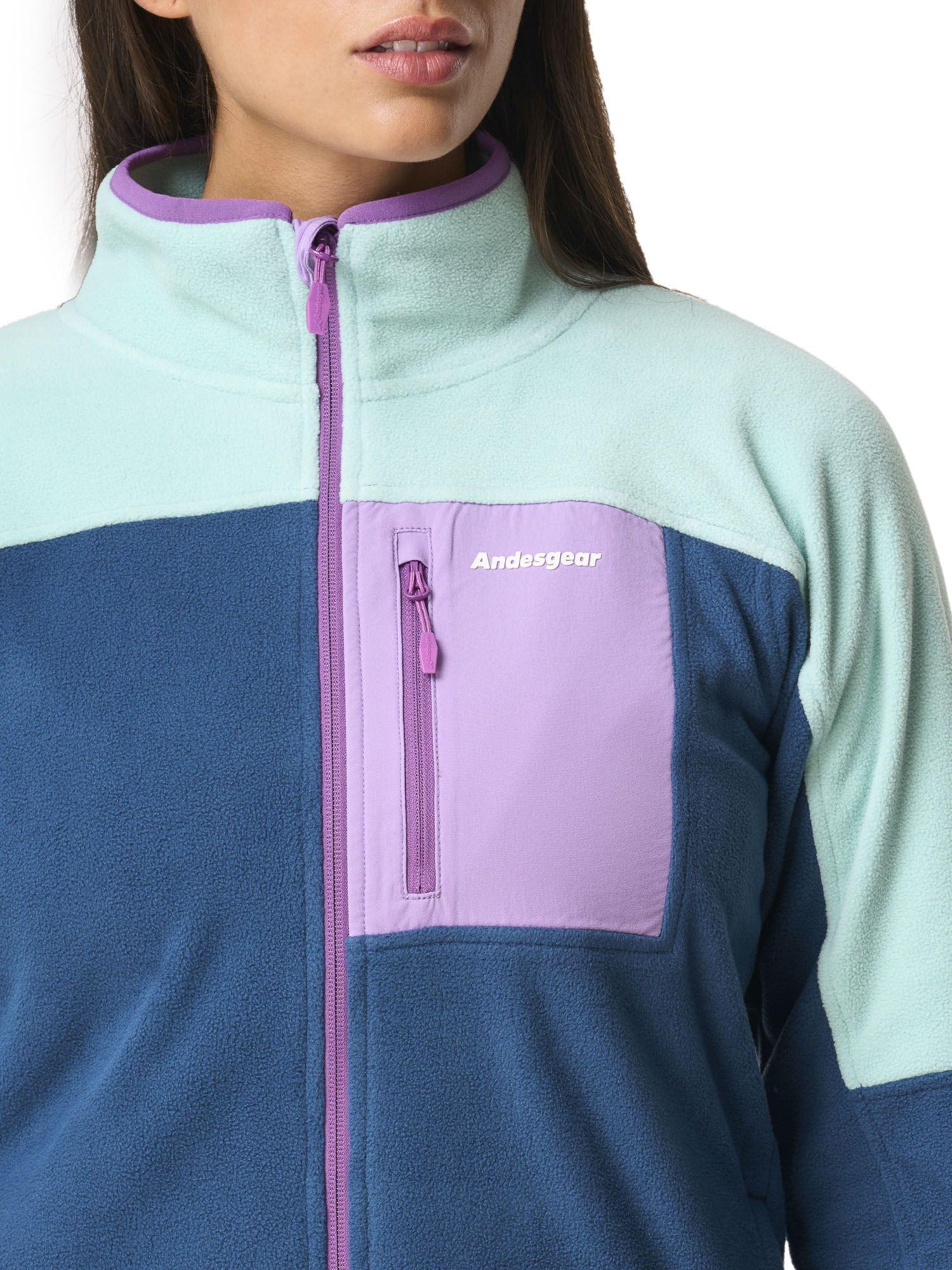 Polar Andesgear Mujer New Maihue Fullzip - Azul-3