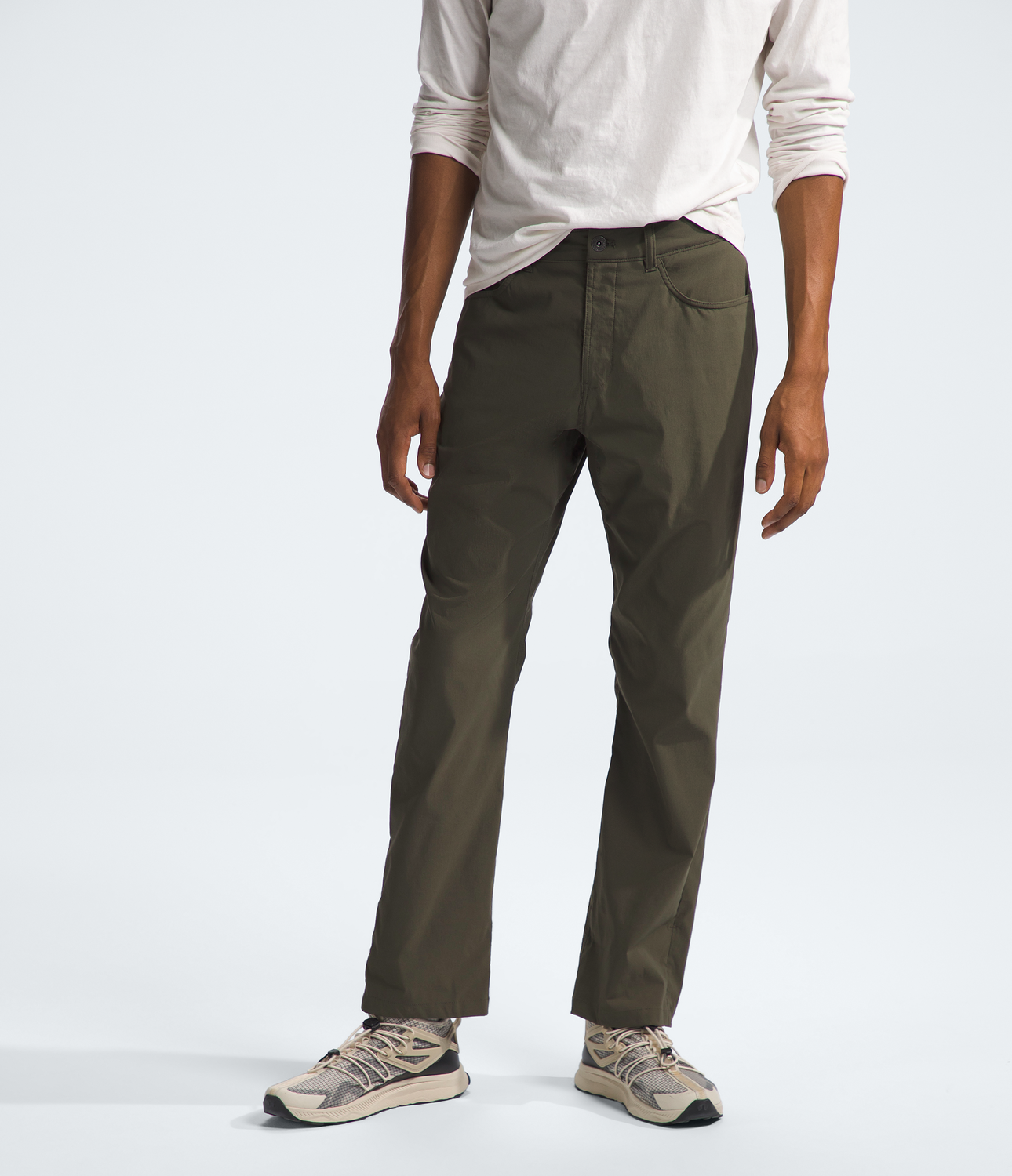 Pantalón Casual Sprag 5-Pocket Hombre Verde Oscuro-0