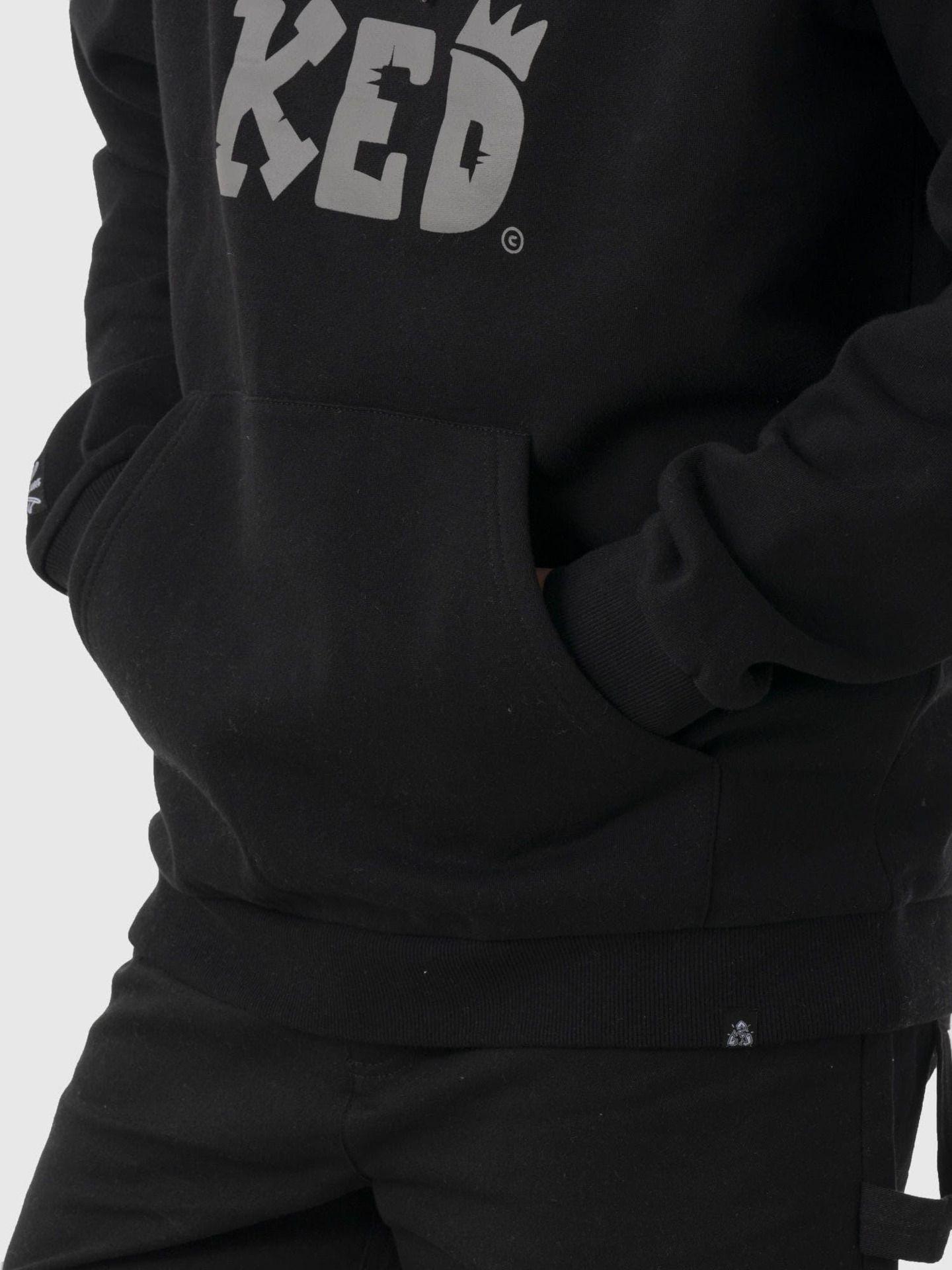 Polerón Stoked Hombre Logo Reciclado Negro-4