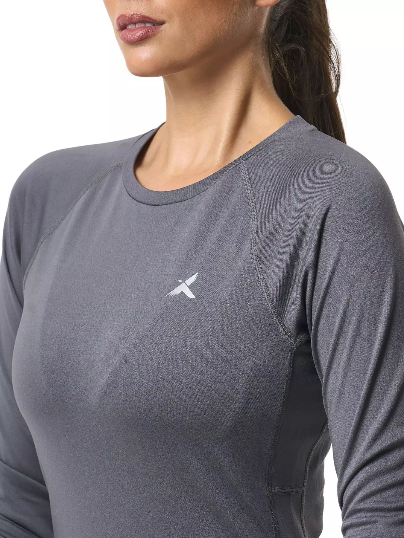 Primera Capa Andesgear Mujer Trekking Top Gris-3