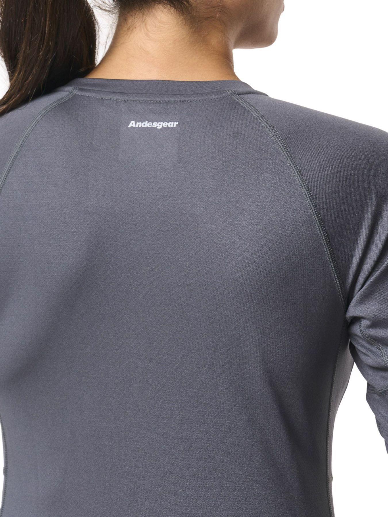 Primera Capa Andesgear Mujer Trekking Top Gris-4