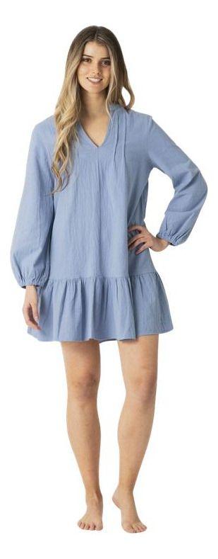 Vestido Kivül Mujer Adana Azul Azul-0