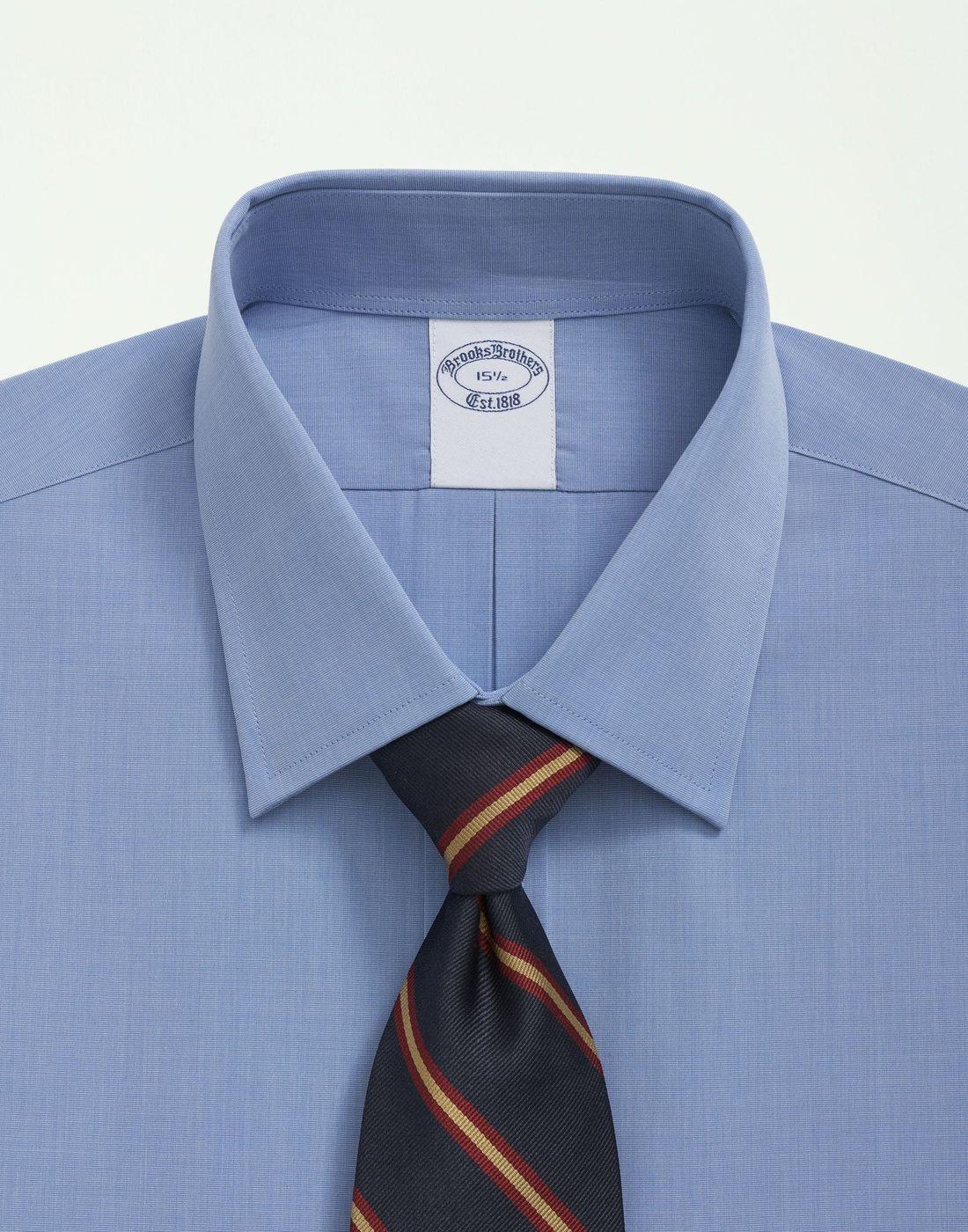 Camisa Brooks Brothers Hombre Ds Reg Fin Eoe Solid Ain Reg Azul-1