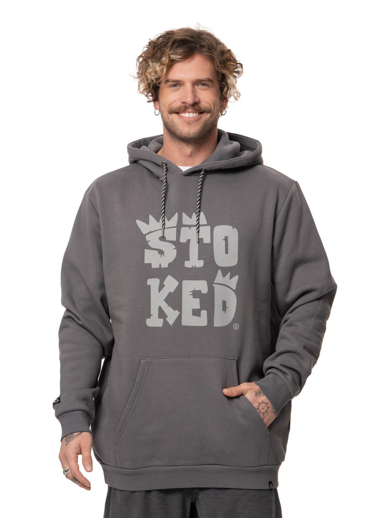 Poleron Stoked Hombre Logo Gris Claro-0
