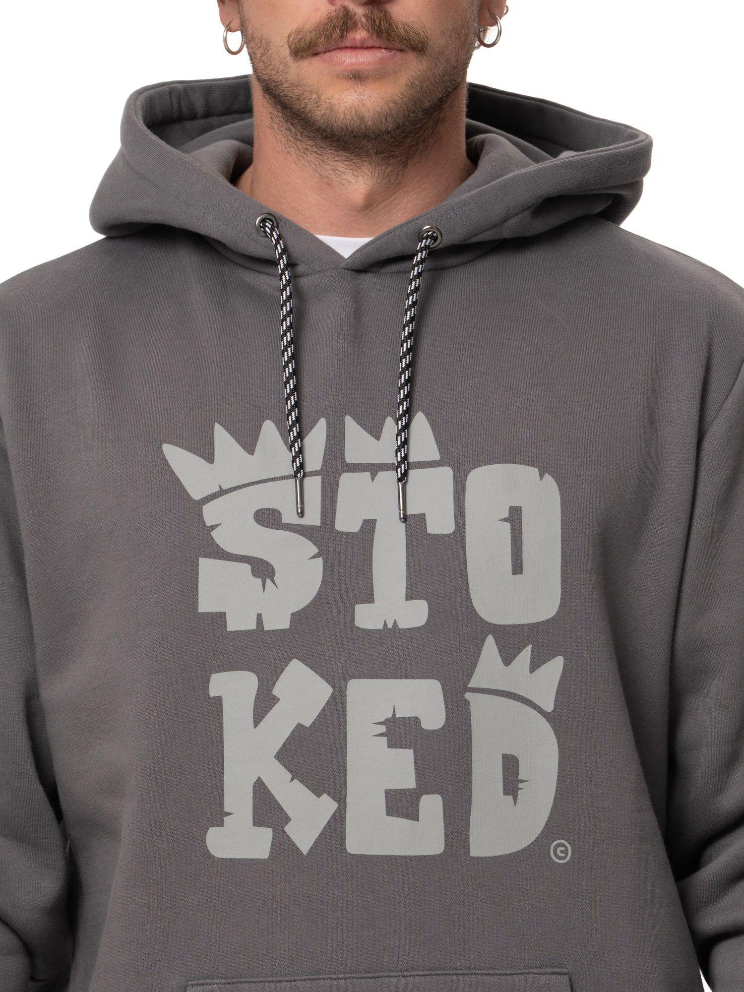 Poleron Stoked Hombre Logo Gris Claro-3