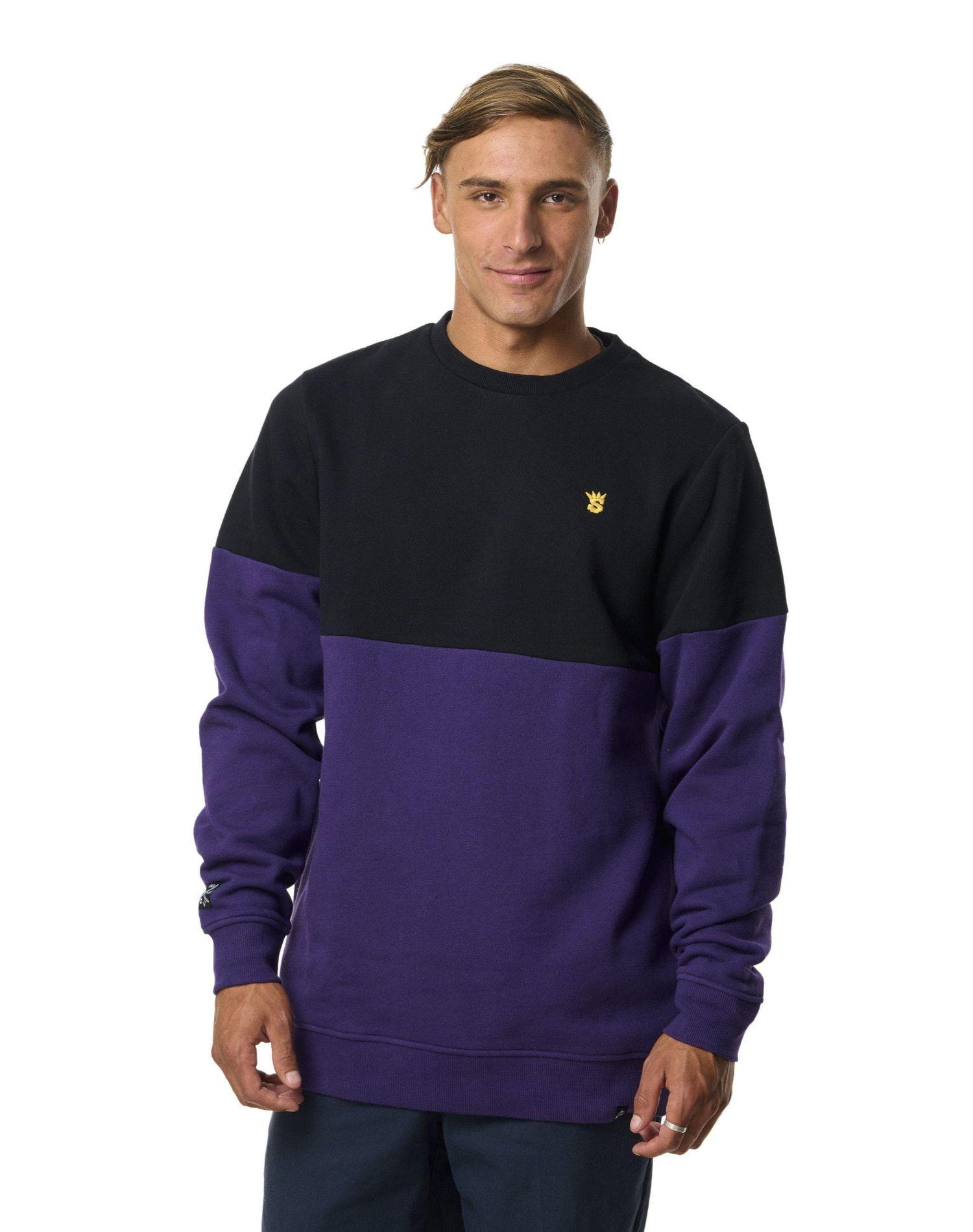 Polerón Stoked Hombre Fishing Negro-Morado-0