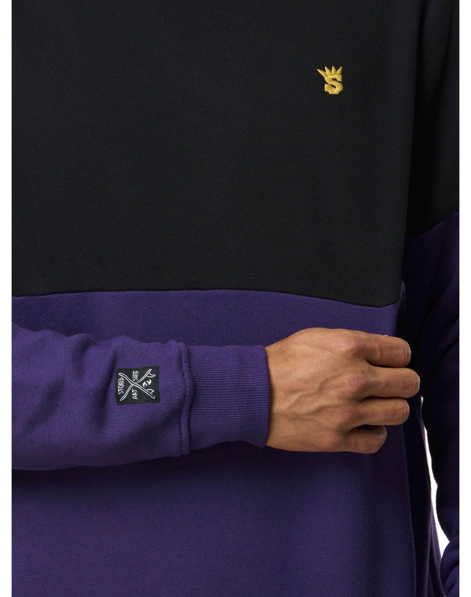 Polerón Stoked Hombre Fishing Negro-Morado-4