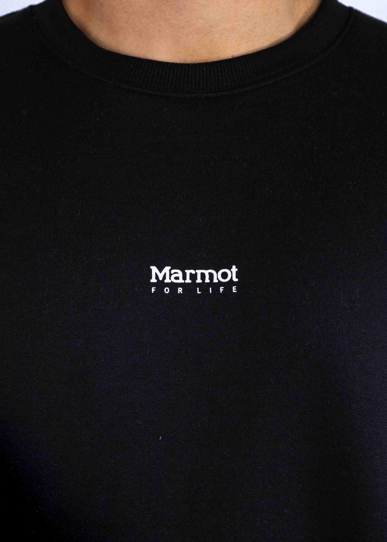 Polerón Marmot Hombre Mini Logo Crew Negro-4