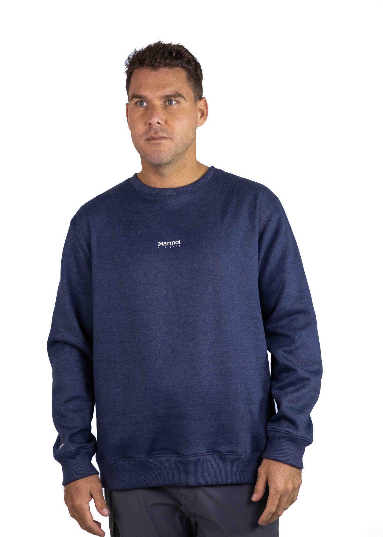 Polerón Marmot Hombre Mini Logo Crew Azul V25-0