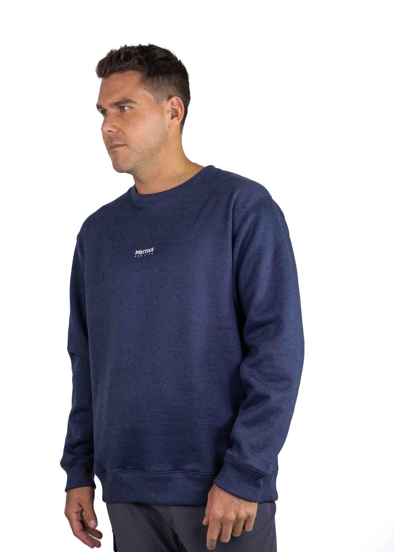 Polerón Marmot Hombre Mini Logo Crew Azul V25-1