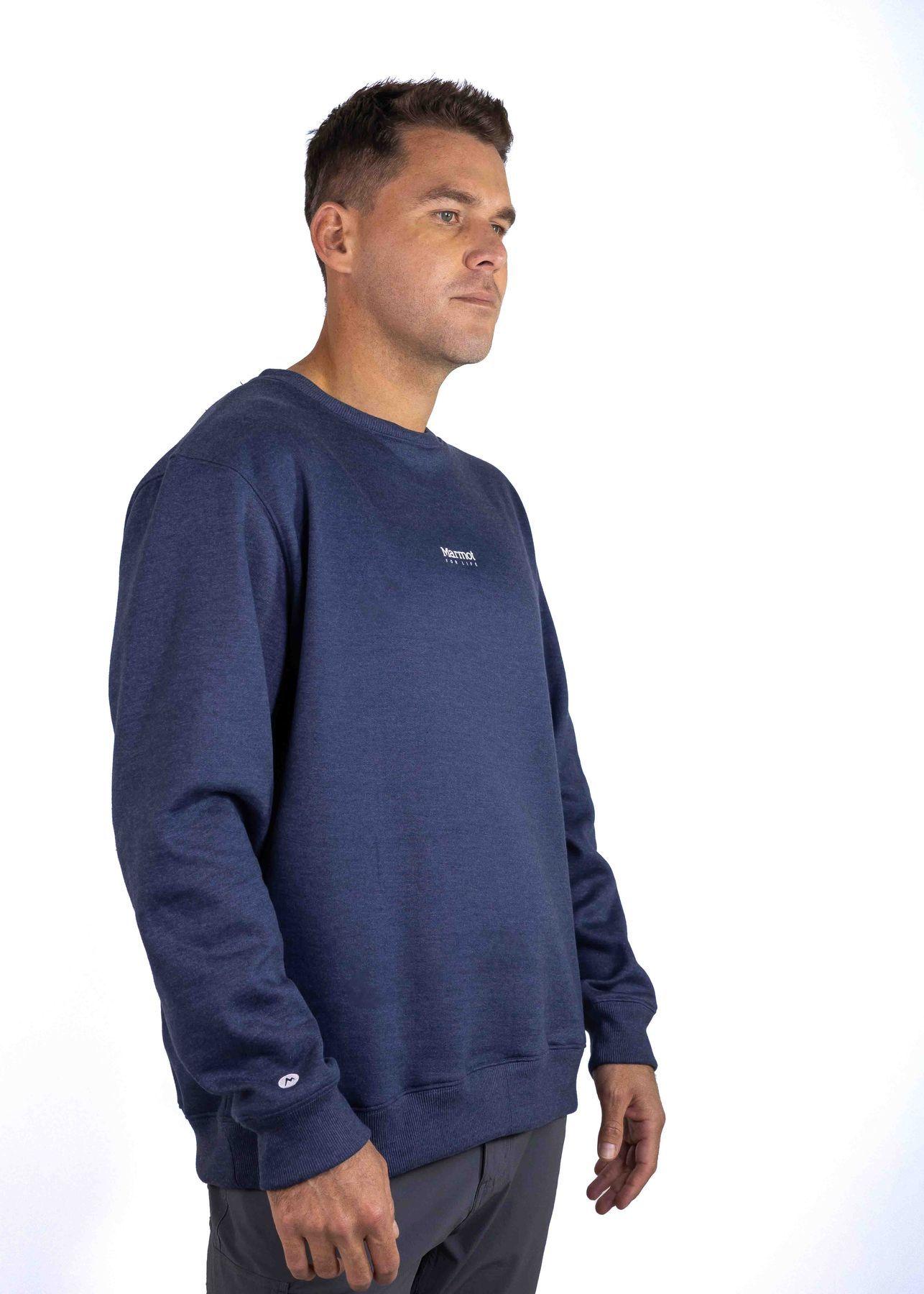 Polerón Marmot Hombre Mini Logo Crew Azul V25-2