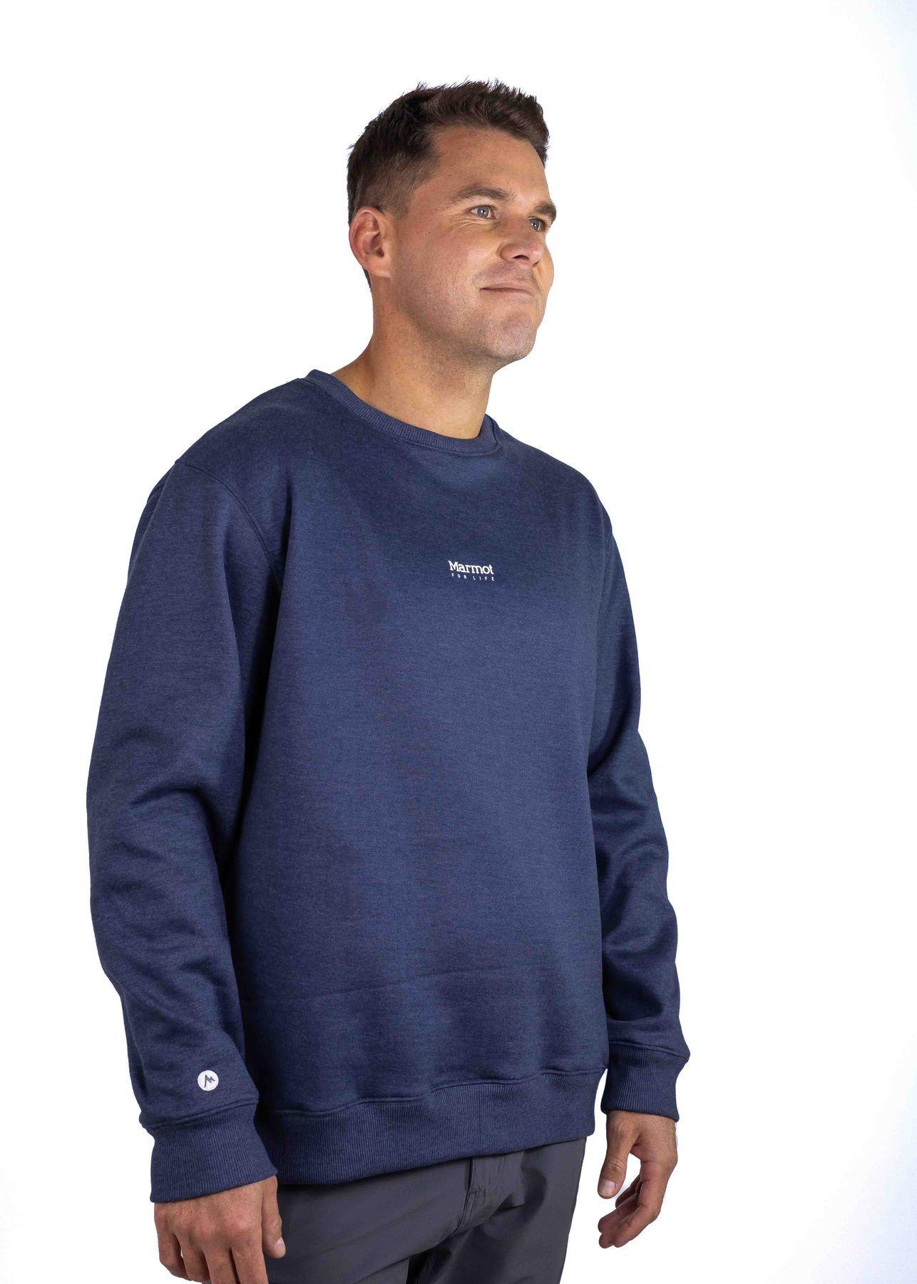 Polerón Marmot Hombre Mini Logo Crew Azul V25-3