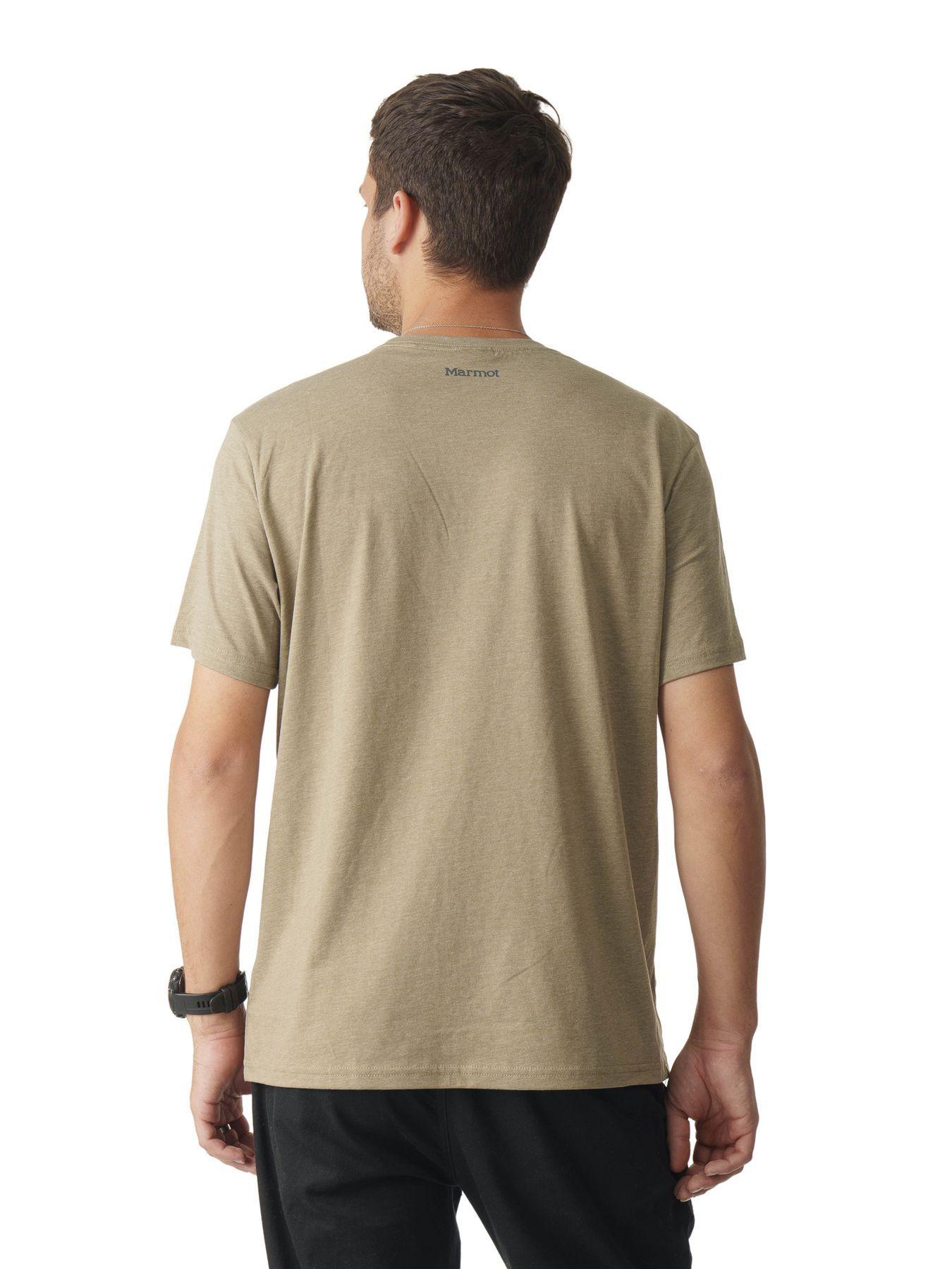 Polera Marmot Hombre Logo Tee Café-2