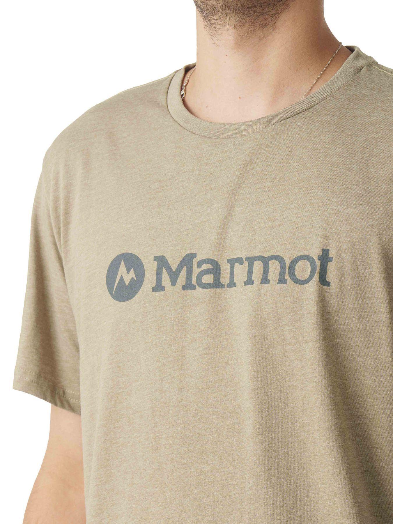 Polera Marmot Hombre Logo Tee Café-3