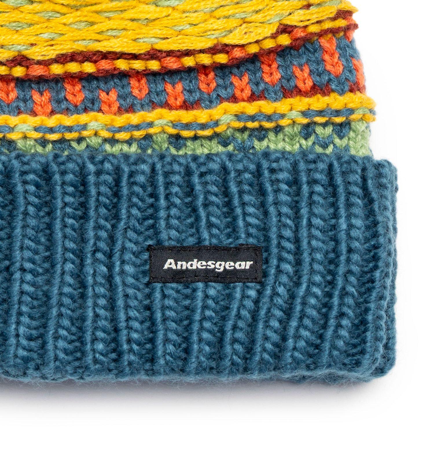 Gorro Andesgear Unisex Pompon Knited Beanie Azul-2
