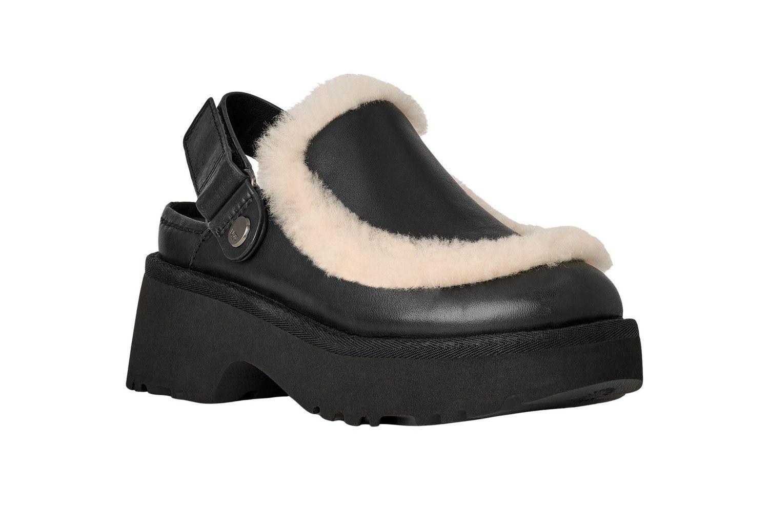 Zapatos Ugg Mujer Esmee Leather Clog Negro-1