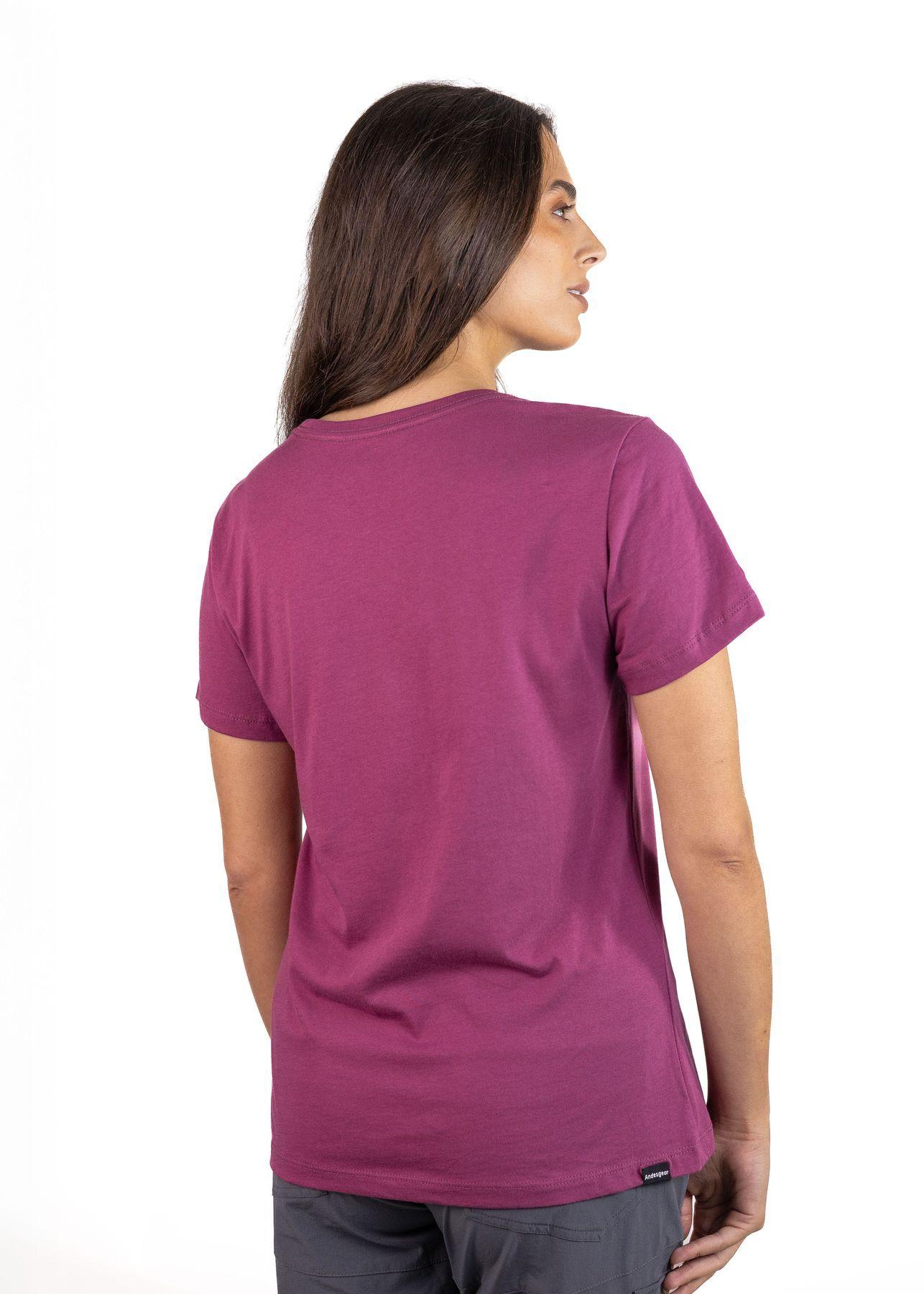 Polera Andesgear Mujer Paisaje Rojo-2