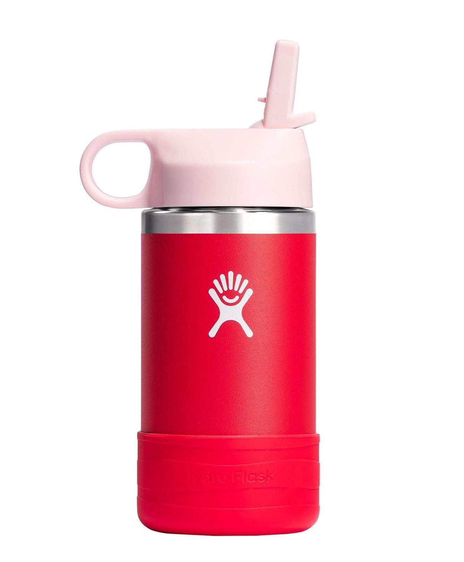 Botella Hf Niños Boca Ancha Bombilla Y Funda 354 Ml Rojo-2