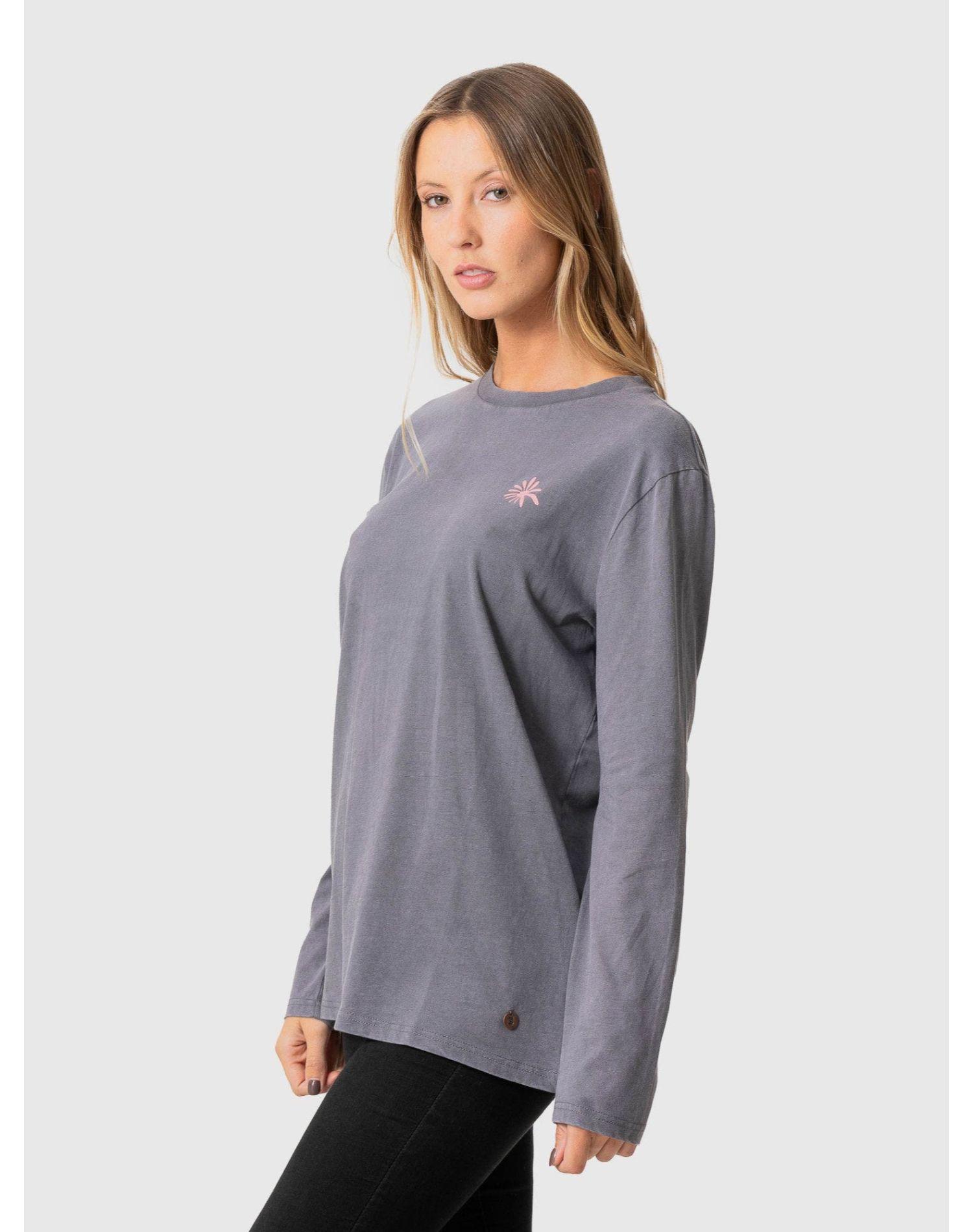 Polera Stoked Mujer Clouds Ml Gris-1