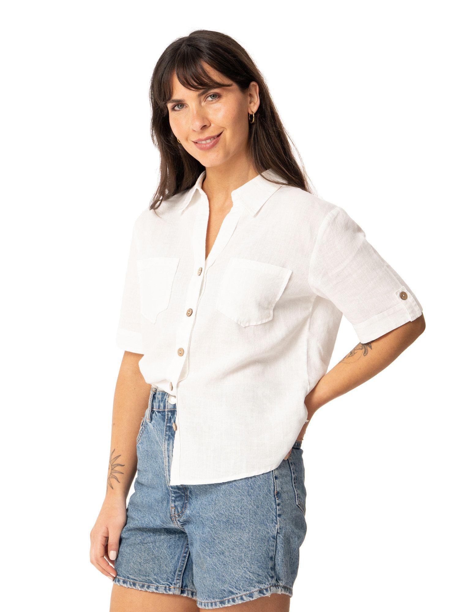 Blusa Kivül Mujer Arena Blanco-6