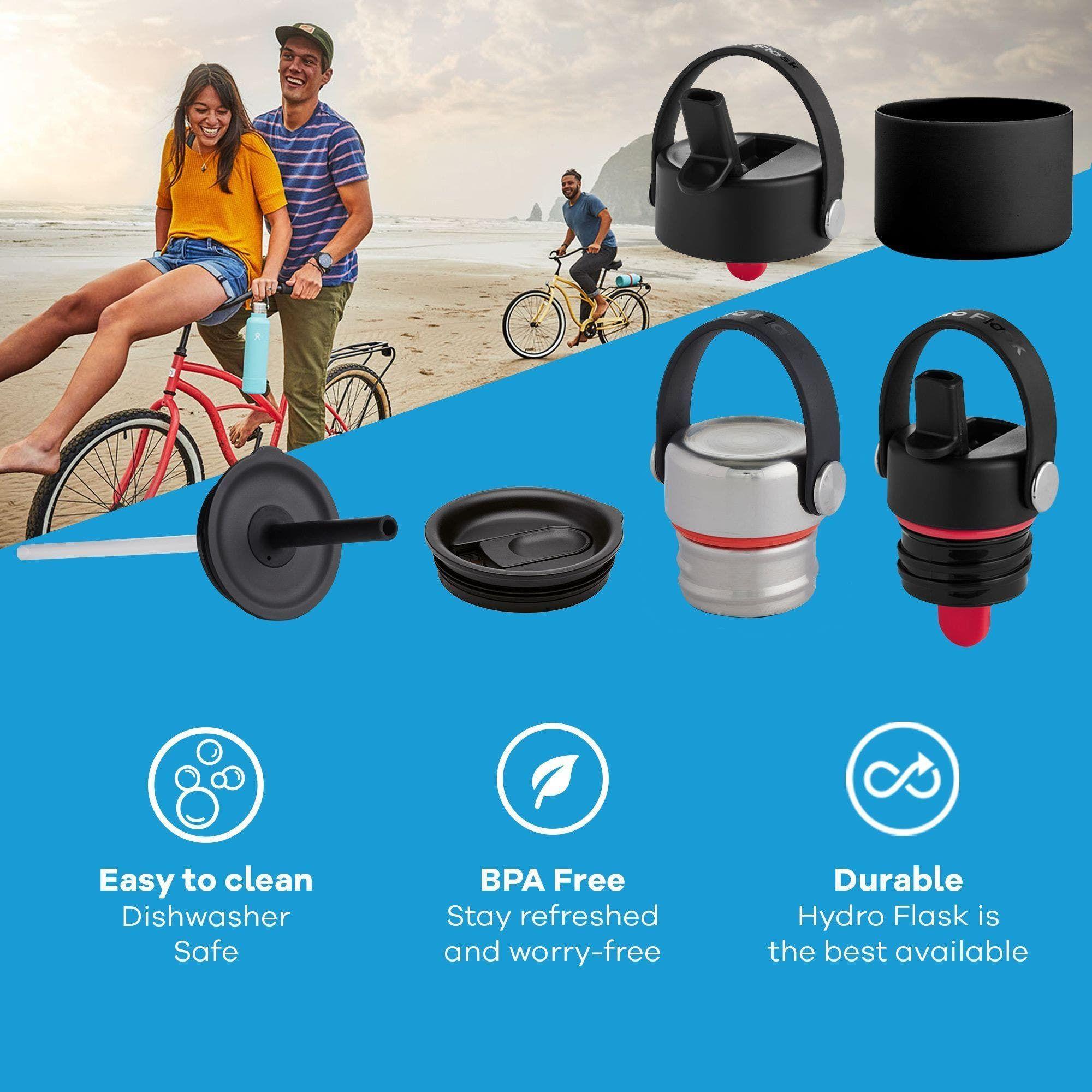 Tapa De Botella Hydro Flask Boca Ancha Plateado-4