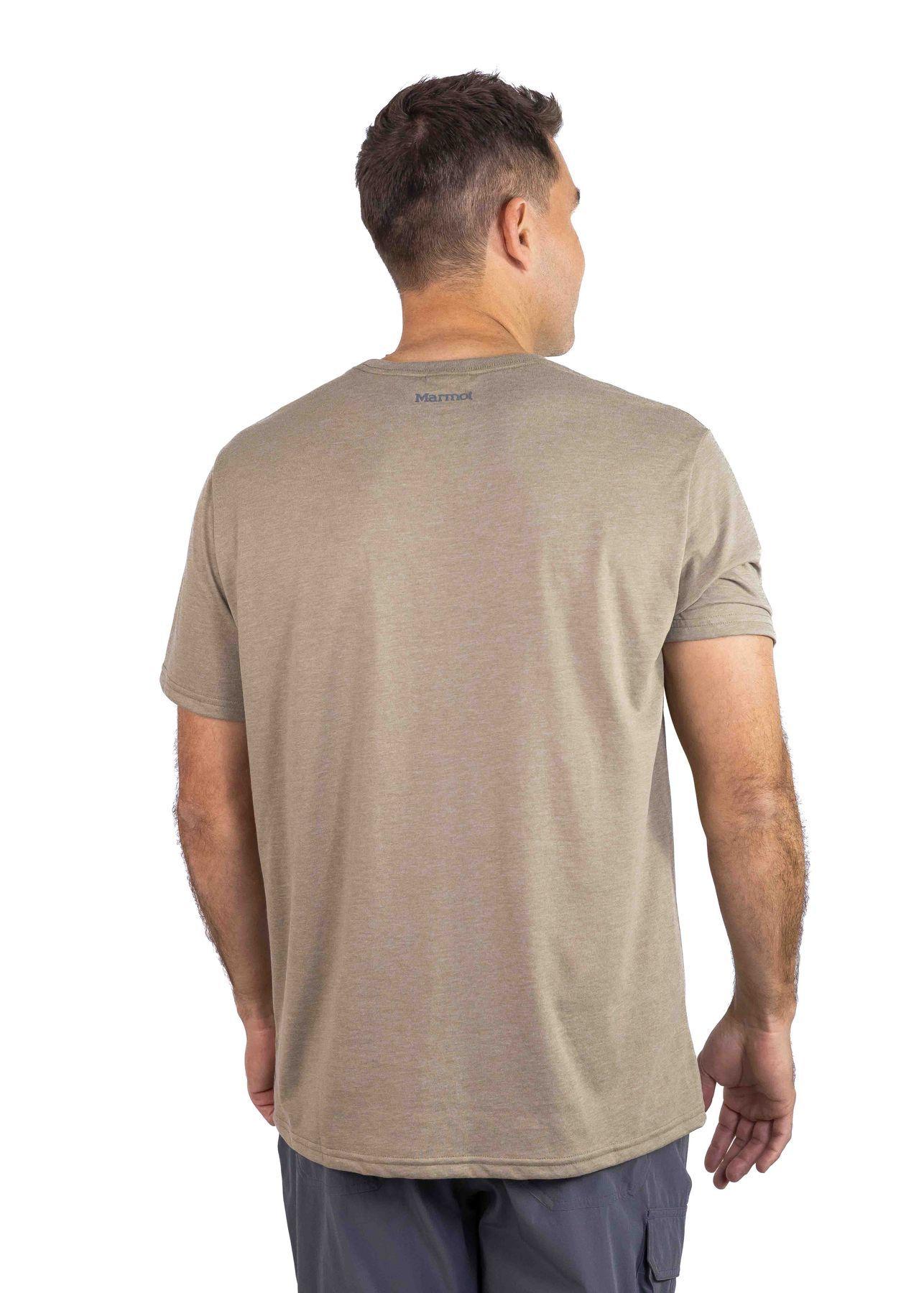 Polera Marmot Hombre Chest Vintage Label Tee Café-2