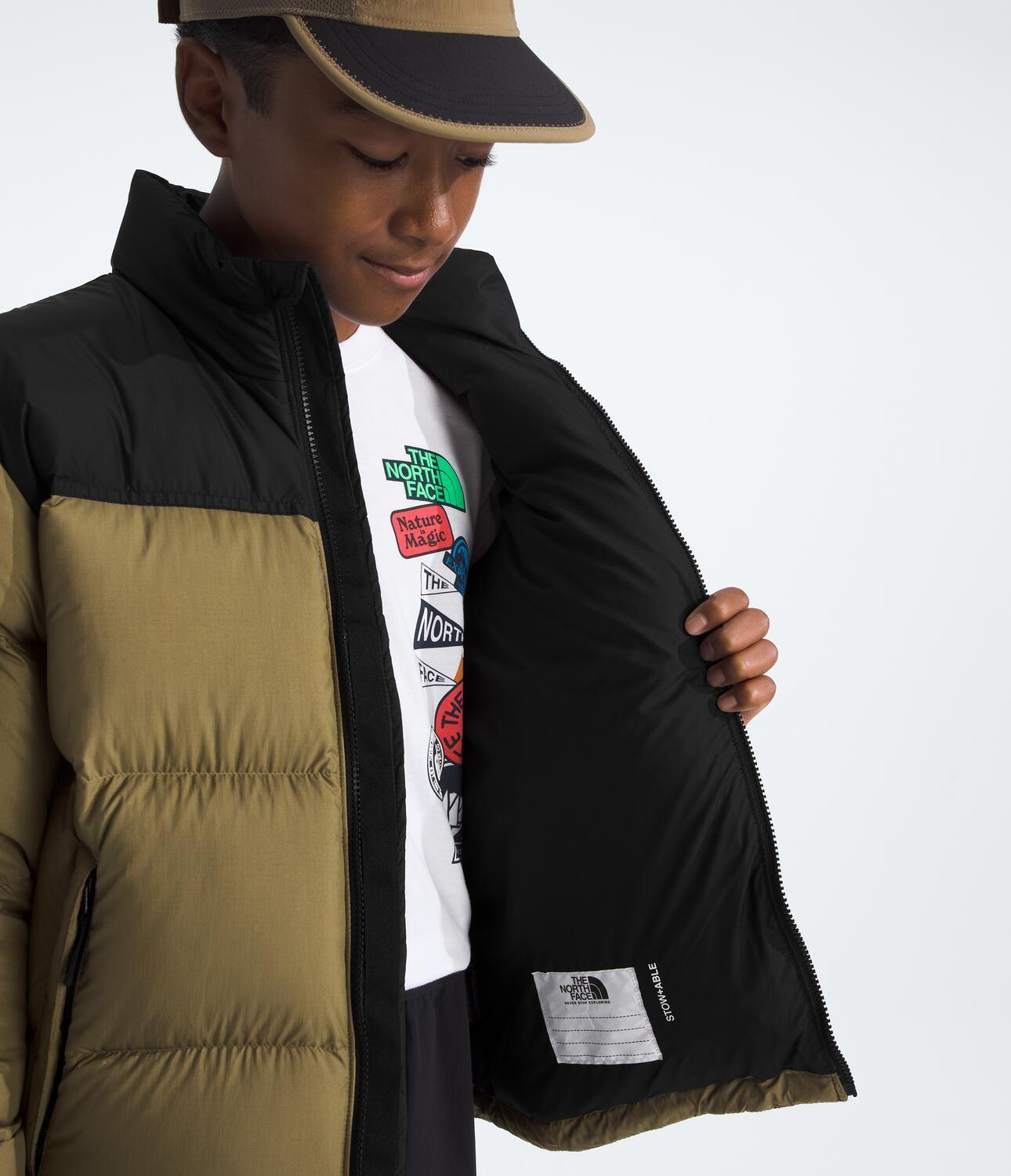 Chaqueta De Pluma Teen 1996 Retro Nuptse Niño Verde-5